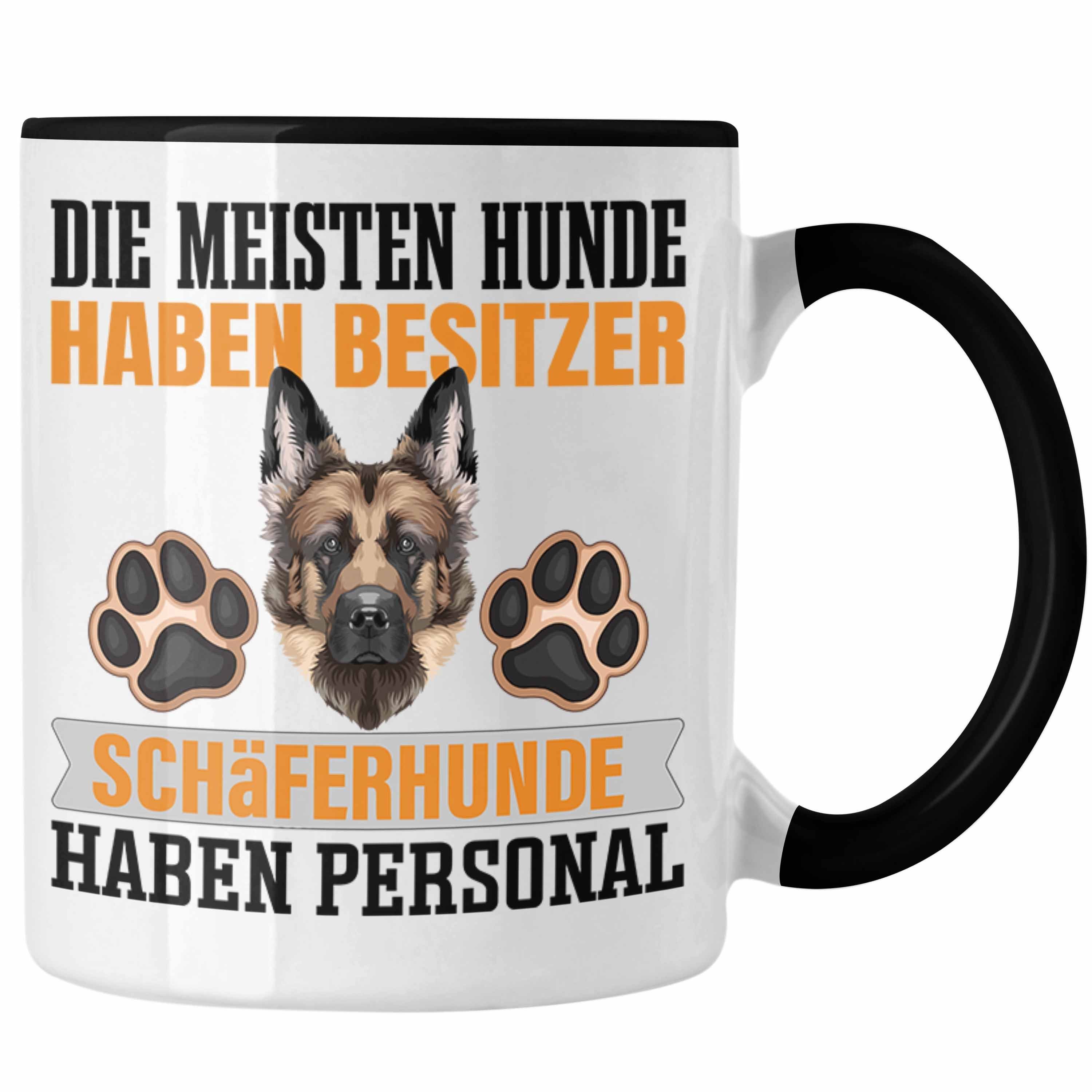 Trendation Tasse Schäferhund Besitzer Tasse Geschenk Lustiger Spruch Geschenkidee Besit Schwarz
