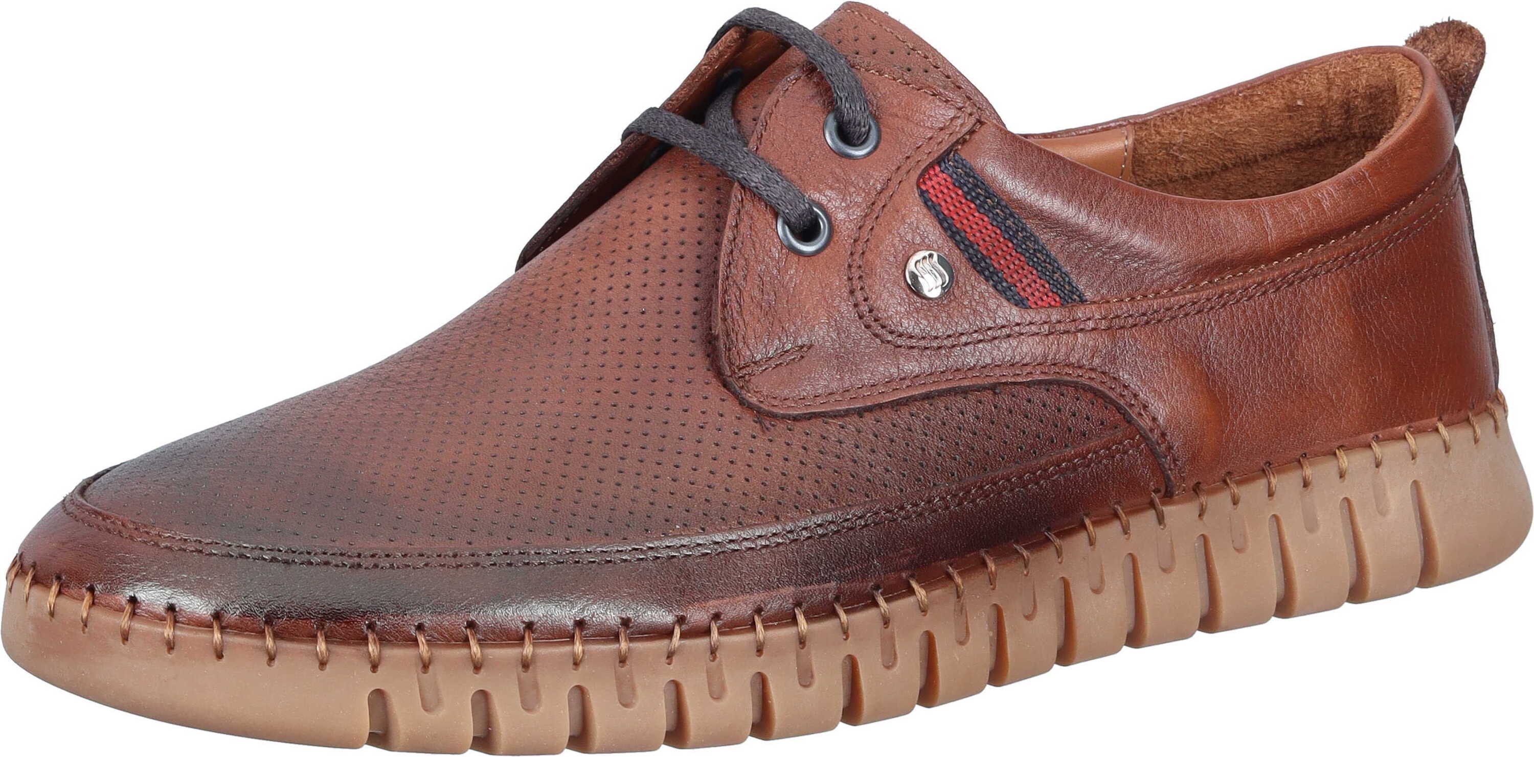 Manitu Schnürer Schnürschuh aus echtem Leder