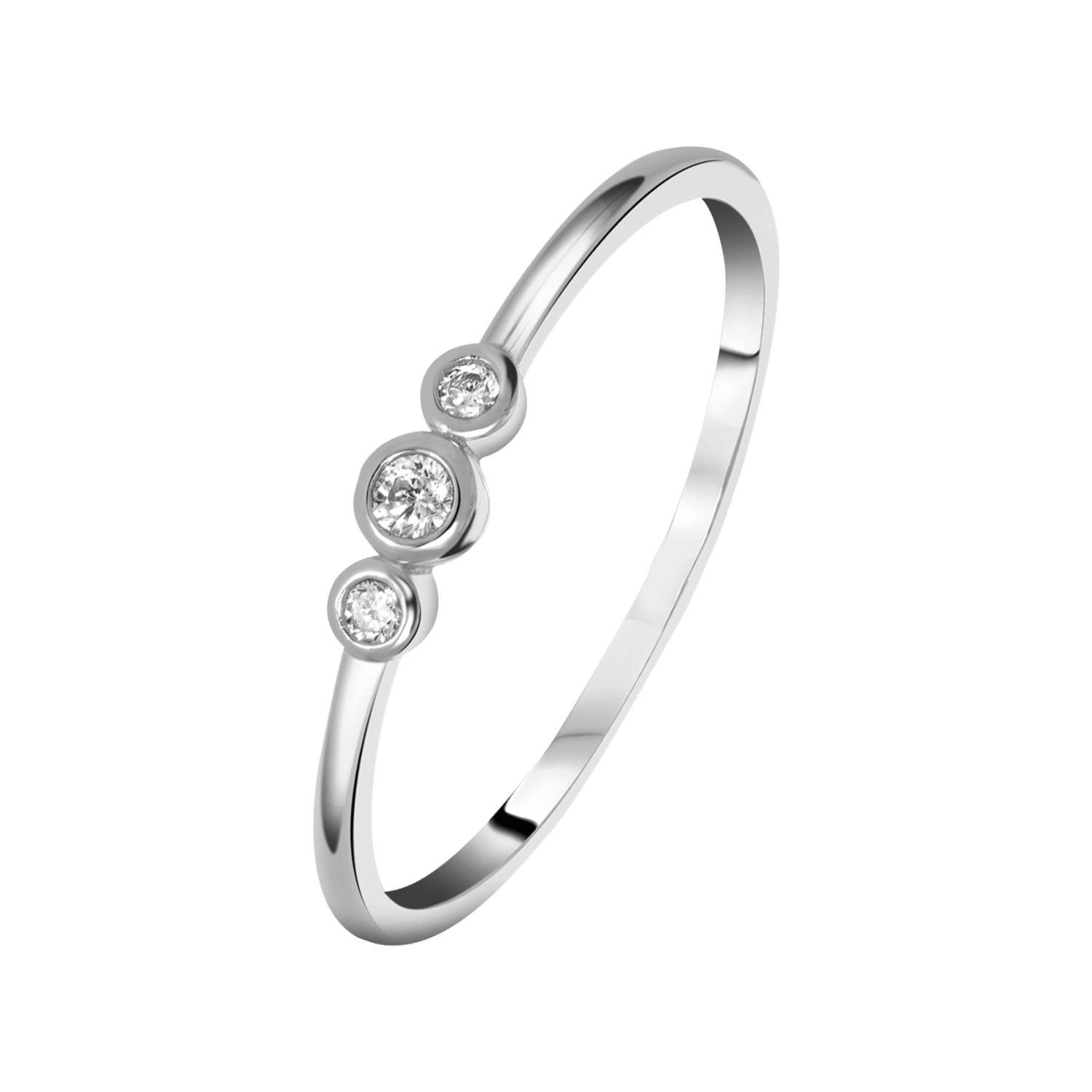 LUCARDI Fingerring Ring - 925 Silber - Silber - Zirkonia - Damen