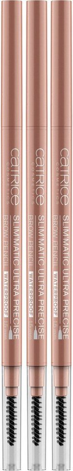 Catrice Augenbrauen-Stift Slim'Matic Ultra Precise Waterproof, 3er-Pack,  Browliner im 3-er-Set, wasserfest