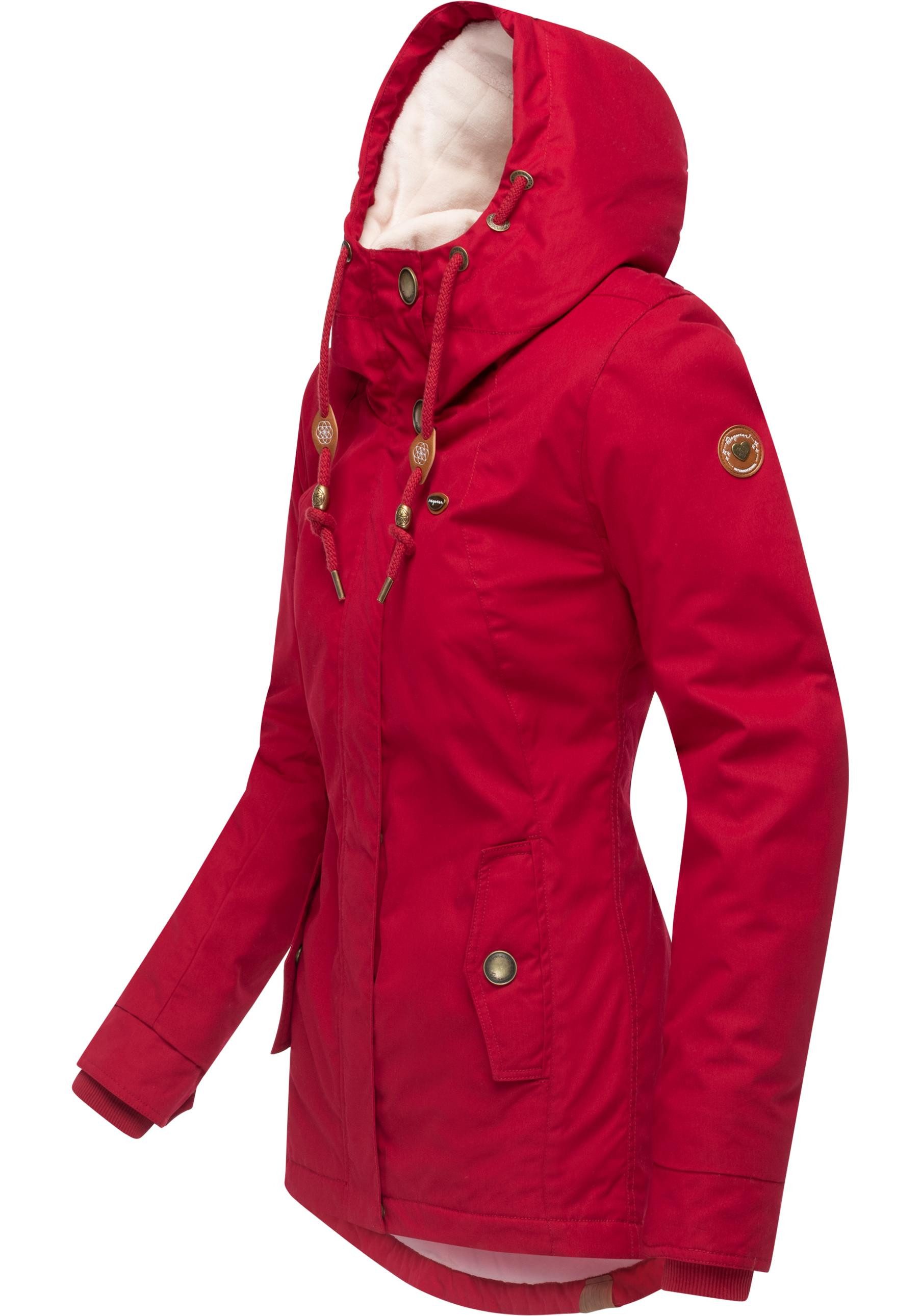 Ragwear Winterjacke Monade Damen Winterparka mit Kapuze und m. Fleece gefüt günstig online kaufen
