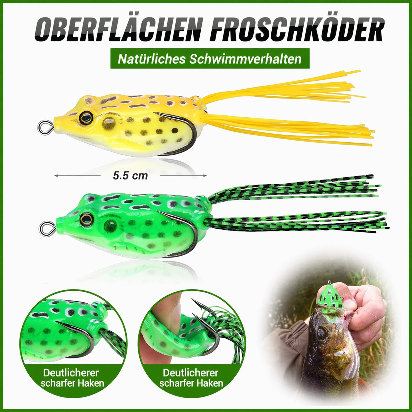 MOPUEA Kunstköder 110 st. Kunstköder Professionelles Zubehörset mit Aufbewahrungskiste, (110-St)