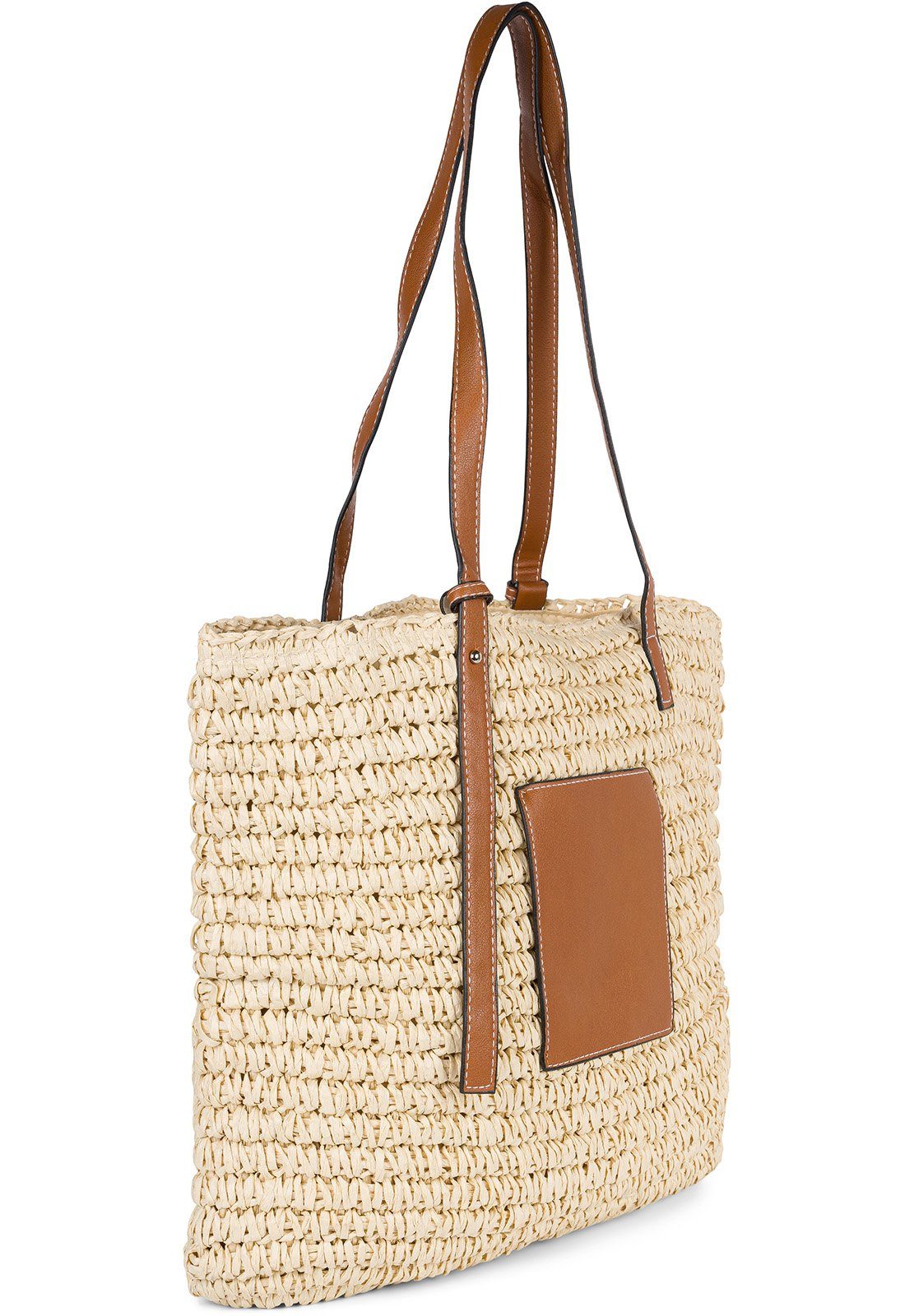 styleBREAKER Korbtasche Korbflecht Schultertasche - Basttasche (1-tlg)