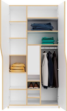 Müller SMALL LIVING Kleiderschrank PLANE Ausstattung Nr. 5 inklusive einer innenliegenden Tür und einer Kleiderstange