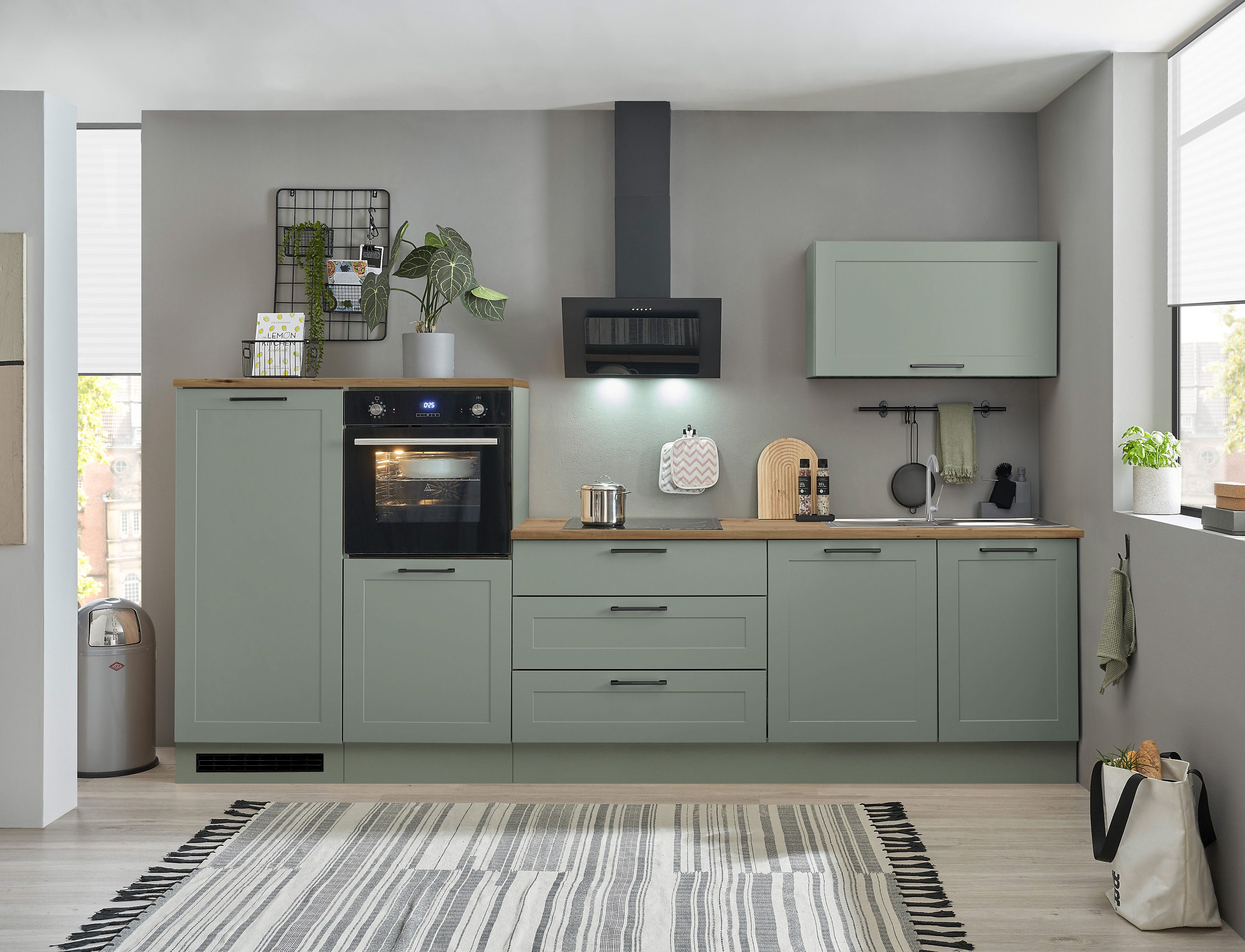 BASIC by Balculina Küchenzeile "Marsi", Breite 320 cm, höhenverstellbare Fü günstig online kaufen