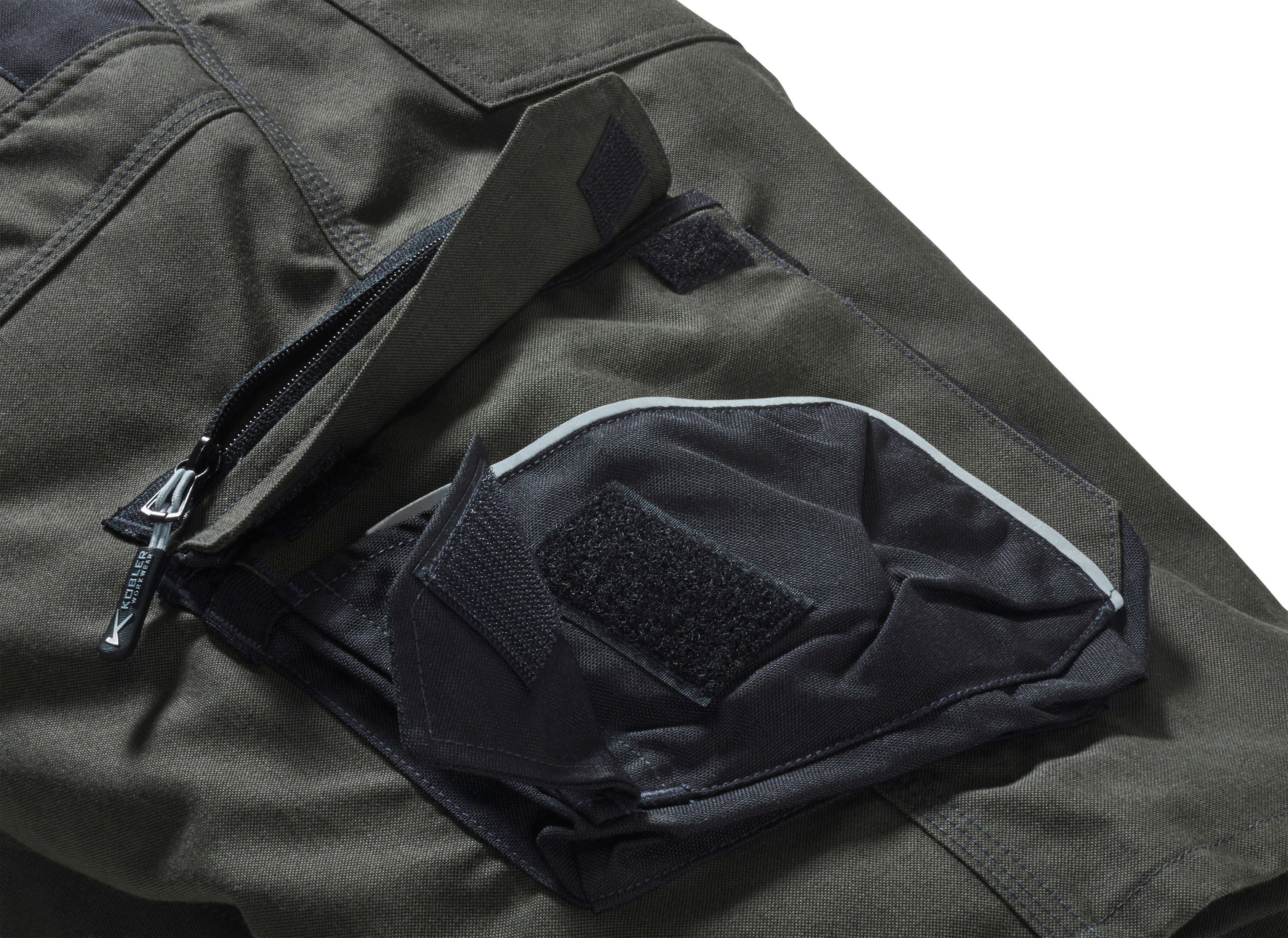 Arbeitsshorts mit olivgrün-schwarz Kübler CORDURA®-Verstärkungen PRACTIQ