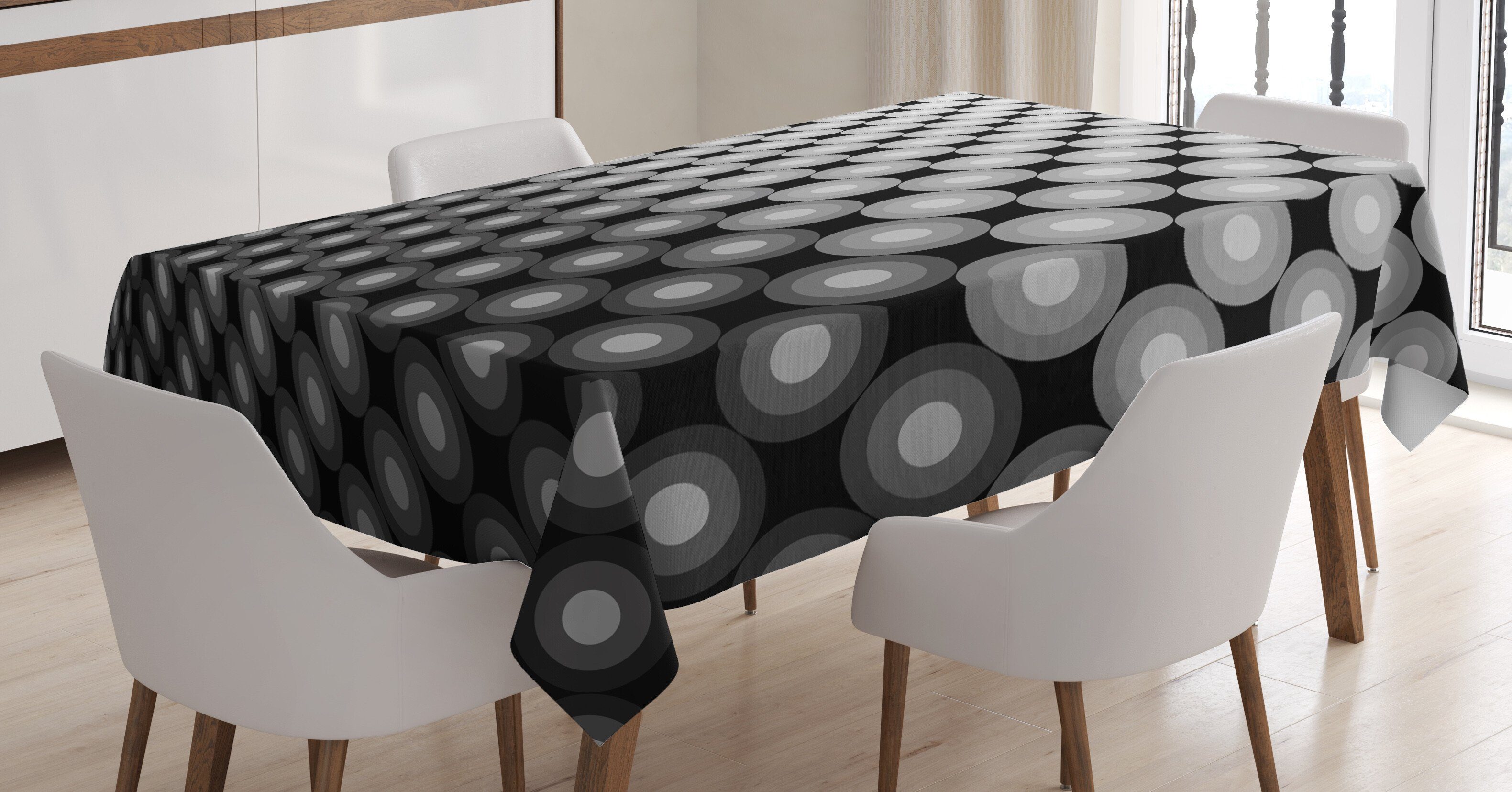 Abstrakt 3D Dots Farbfest Waschbar Mosaic Digital Bereich Tischdecke geeignet Abakuhaus Farben, Außen den Für Klare