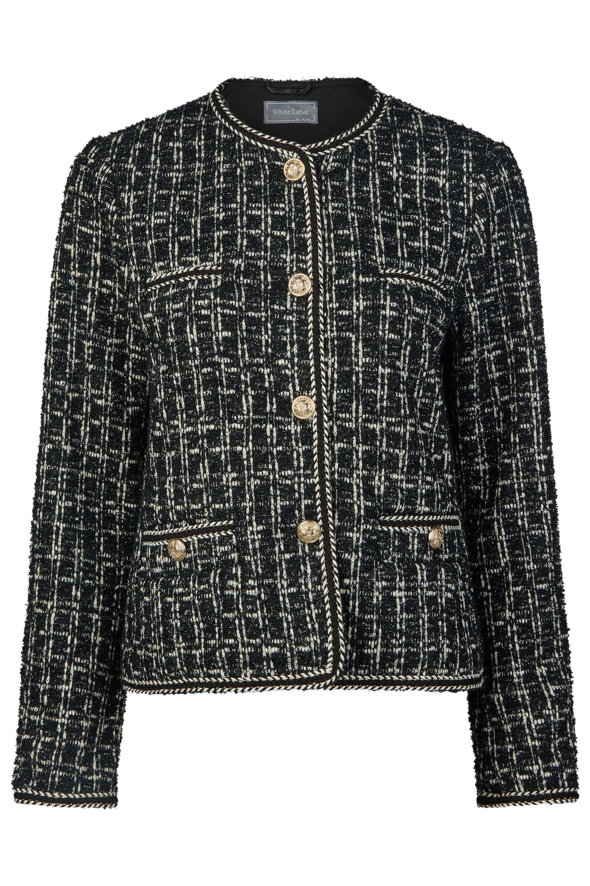 White Label Blouson (1-St) mit Zierband und Schmuckknöpfen aus Metall