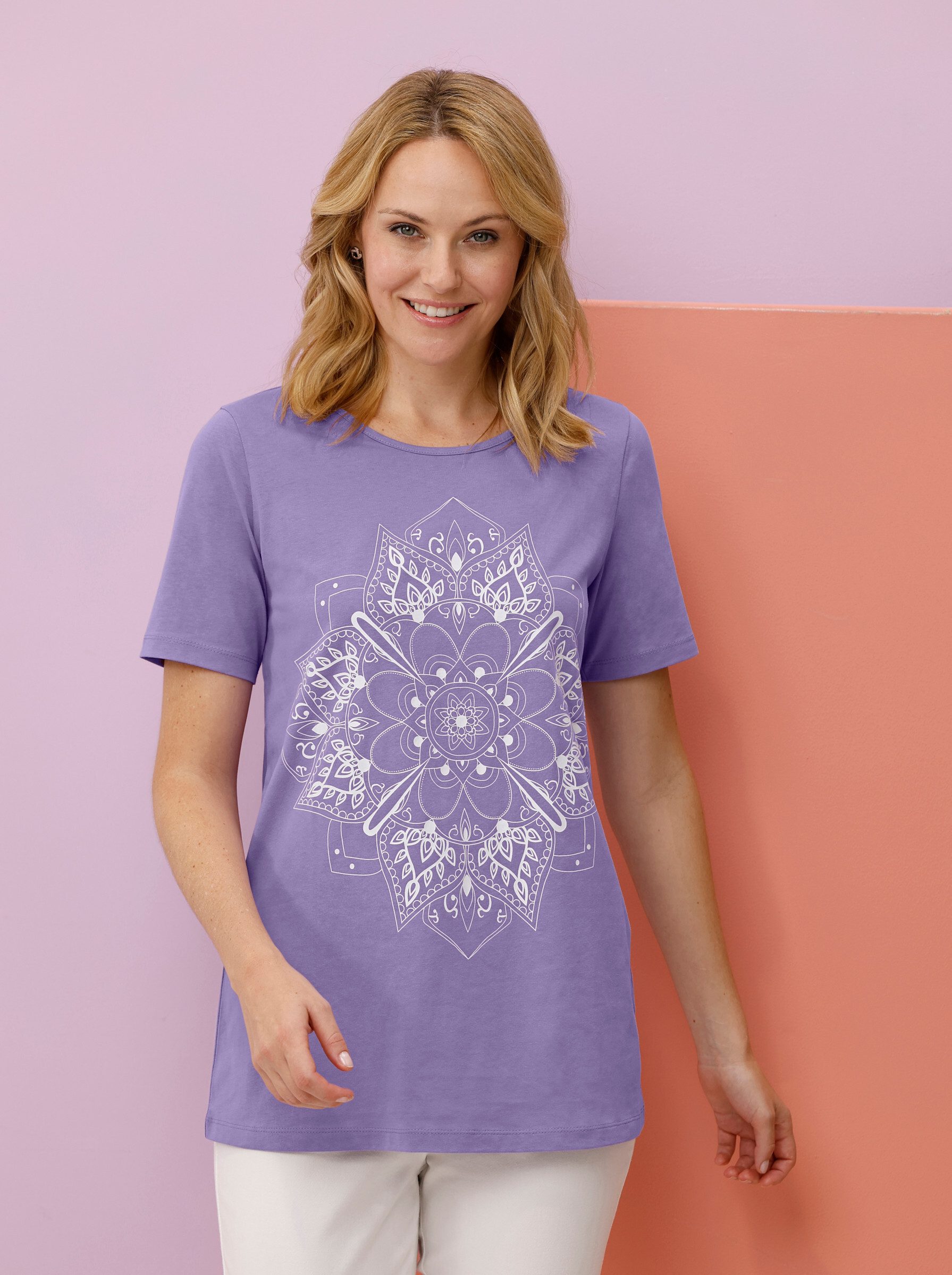 Sieh an! T-Shirt Longshirt Kurzarm