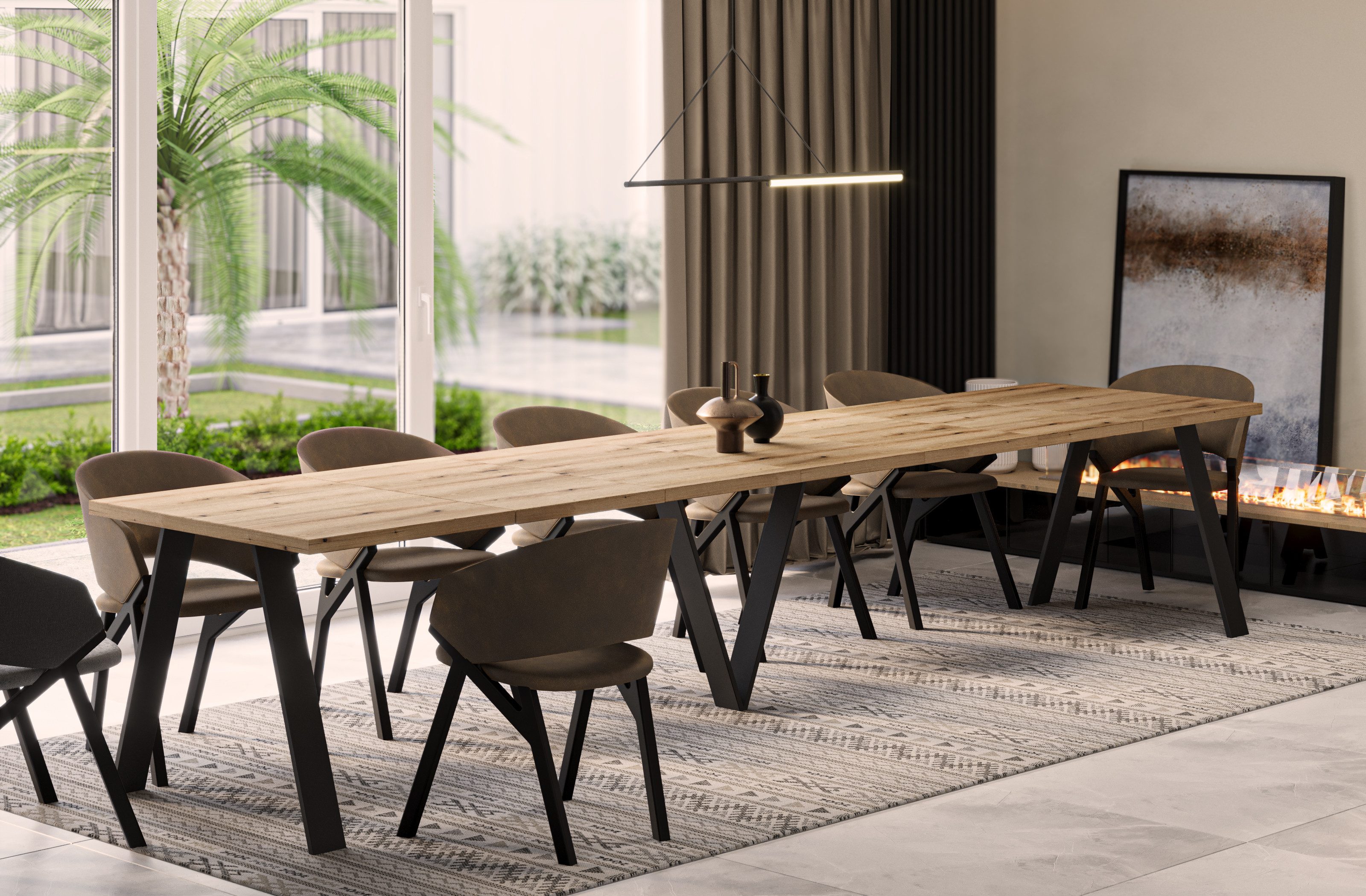 Endo-Moebel Esstisch Lungo XXL 130-405 cm, günstig online kaufen