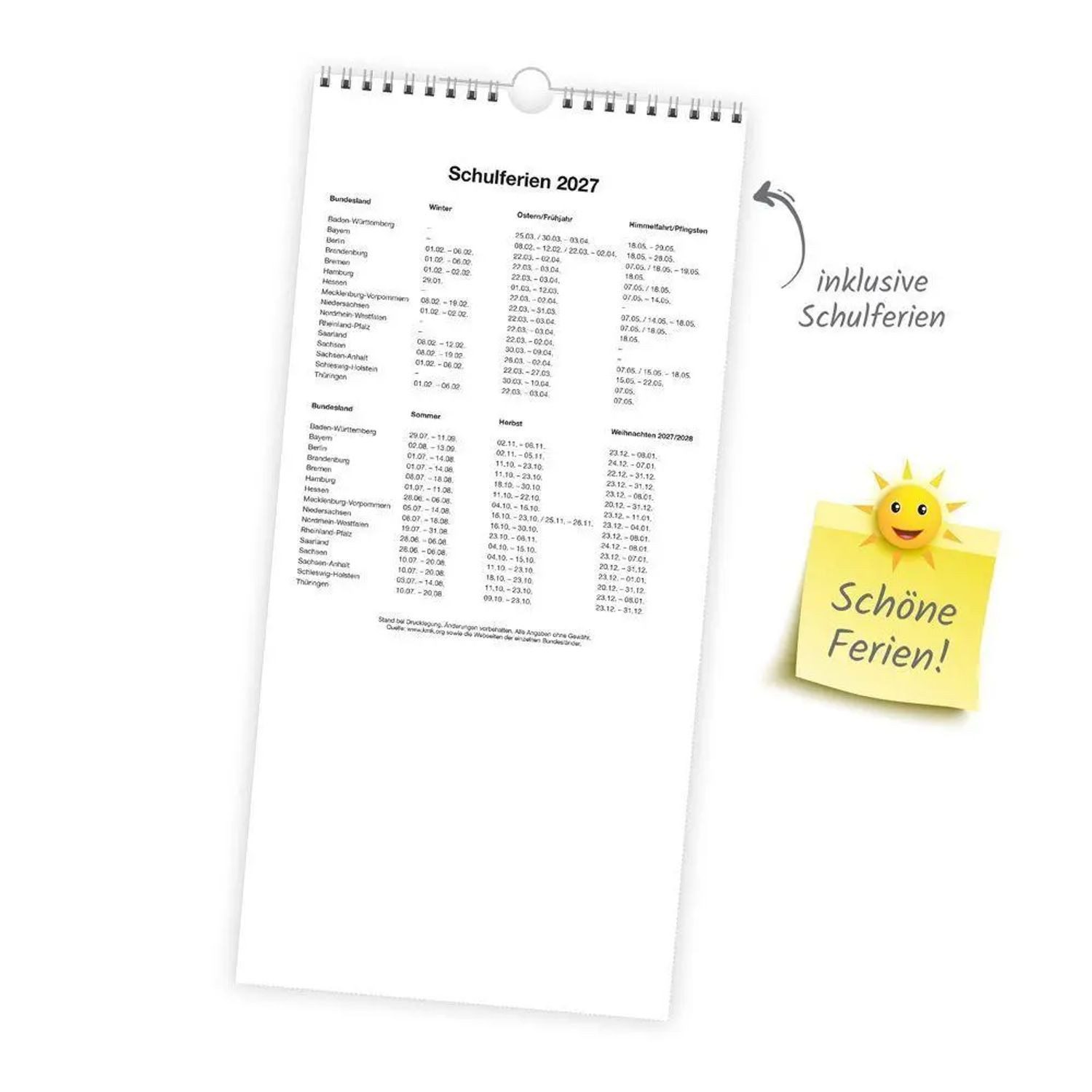 Trötsch Verlag Wandkalender TRÖTSCH - Unser Terminplaner Farben 2027