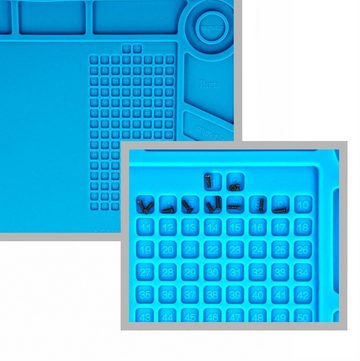 Minadax Reparatur-Set Lötmatte XXL ESD 55 x 35cm Silikonmatte + Handgelenkschlaufe