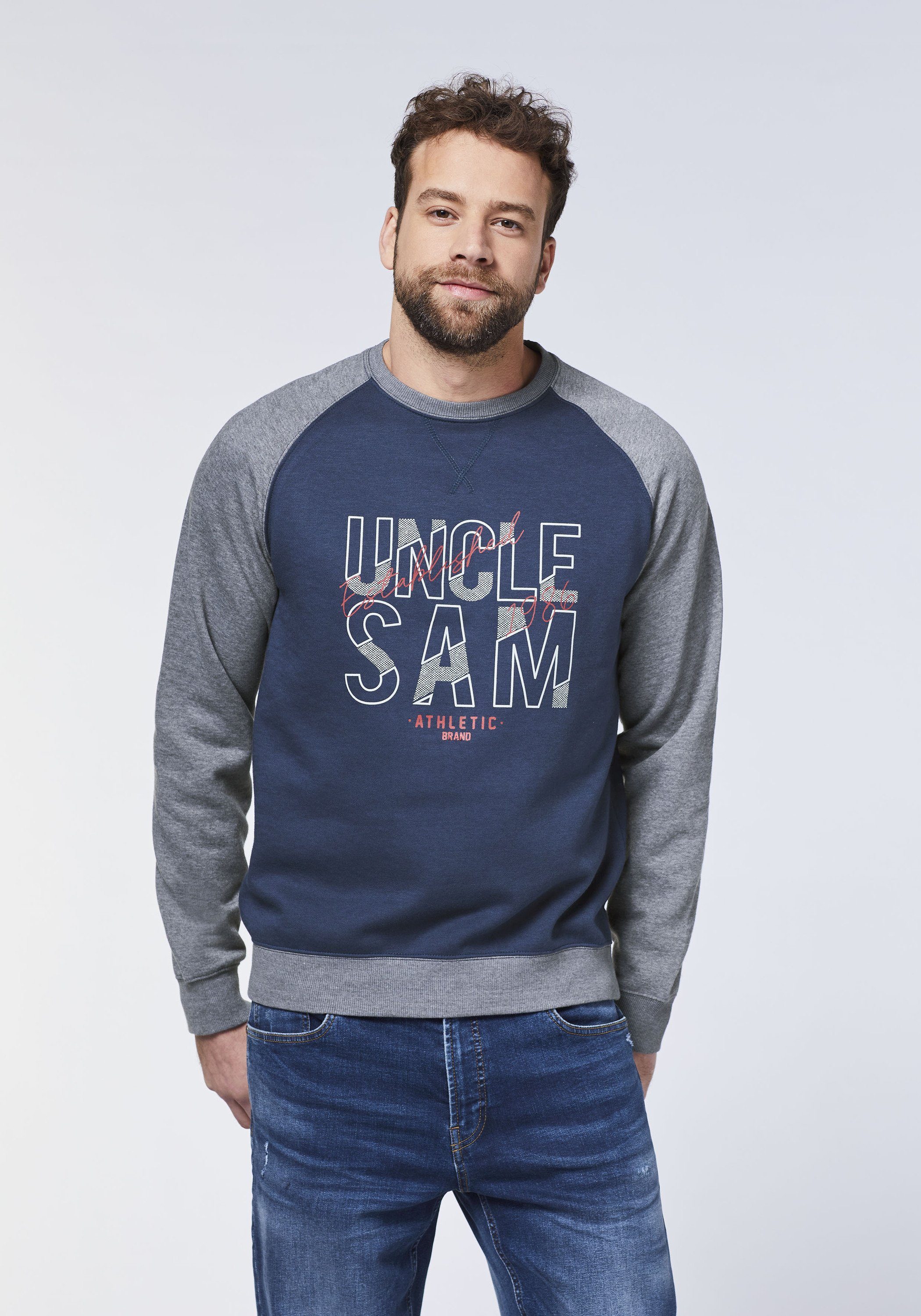 in Uncle Two-Tone-Optik Sweatshirt Sam