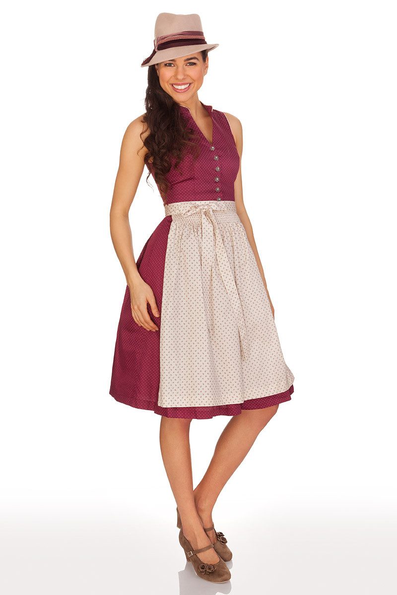 MarJo Dirndl Retro Dirndl 2tlg. - HELENE - brombeer