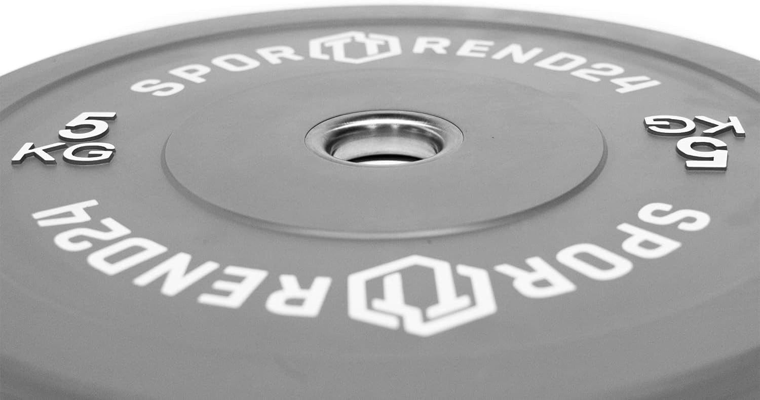 Sporttrend 24 Hantelscheiben Bumper Plate 2 x 5kg Gewichtsscheibe, Aufnahme