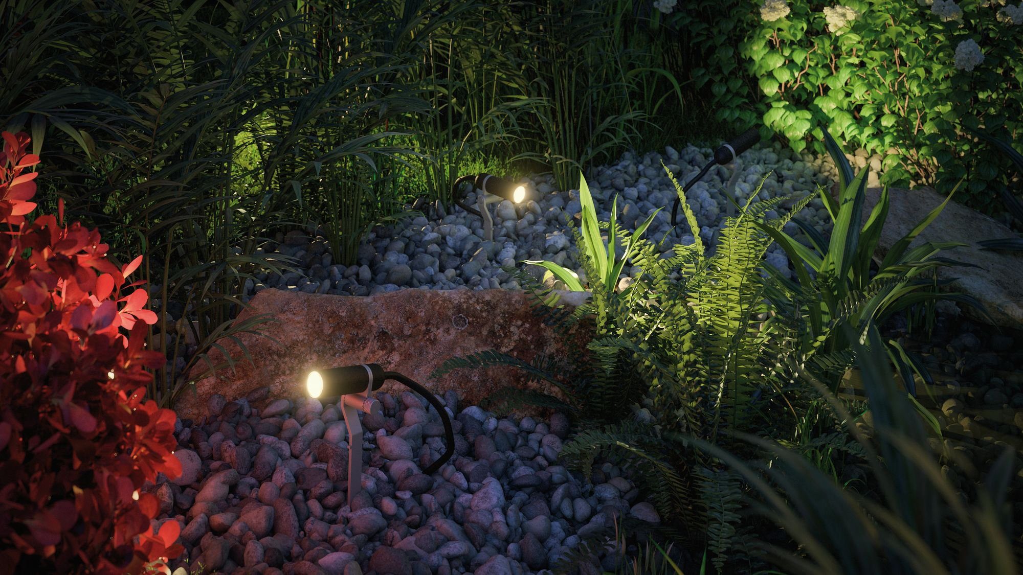 Paulmann LED Gartenstrahler Plug & Shine, Plug & Shine, LED fest integriert, Warmweiß, LED-Modul, 3000K 24V Anthrazit