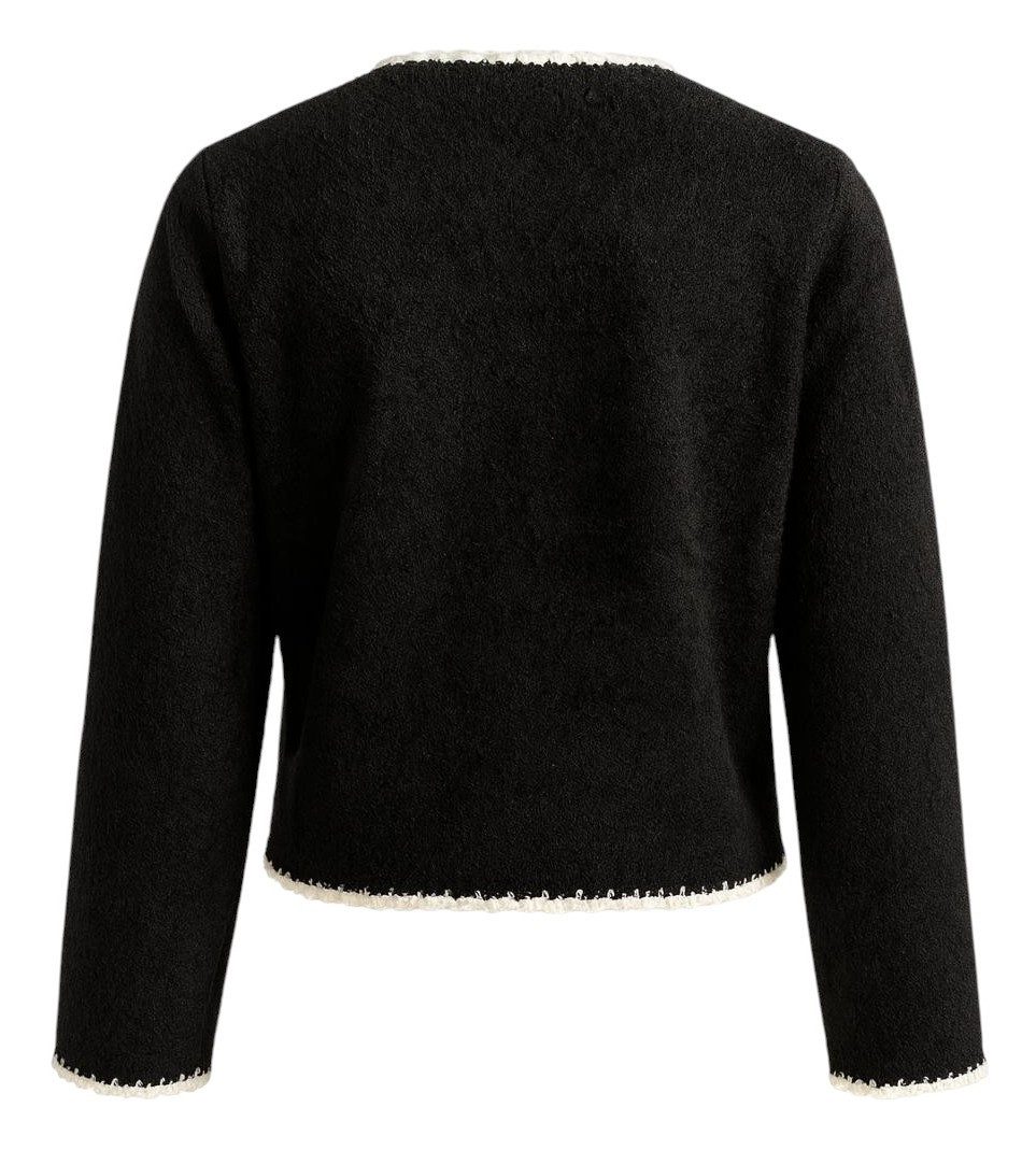 Mississhop Kurzjacke Damen Bouclé-Blazer mit Kontrastpaspeln M.420 günstig online kaufen