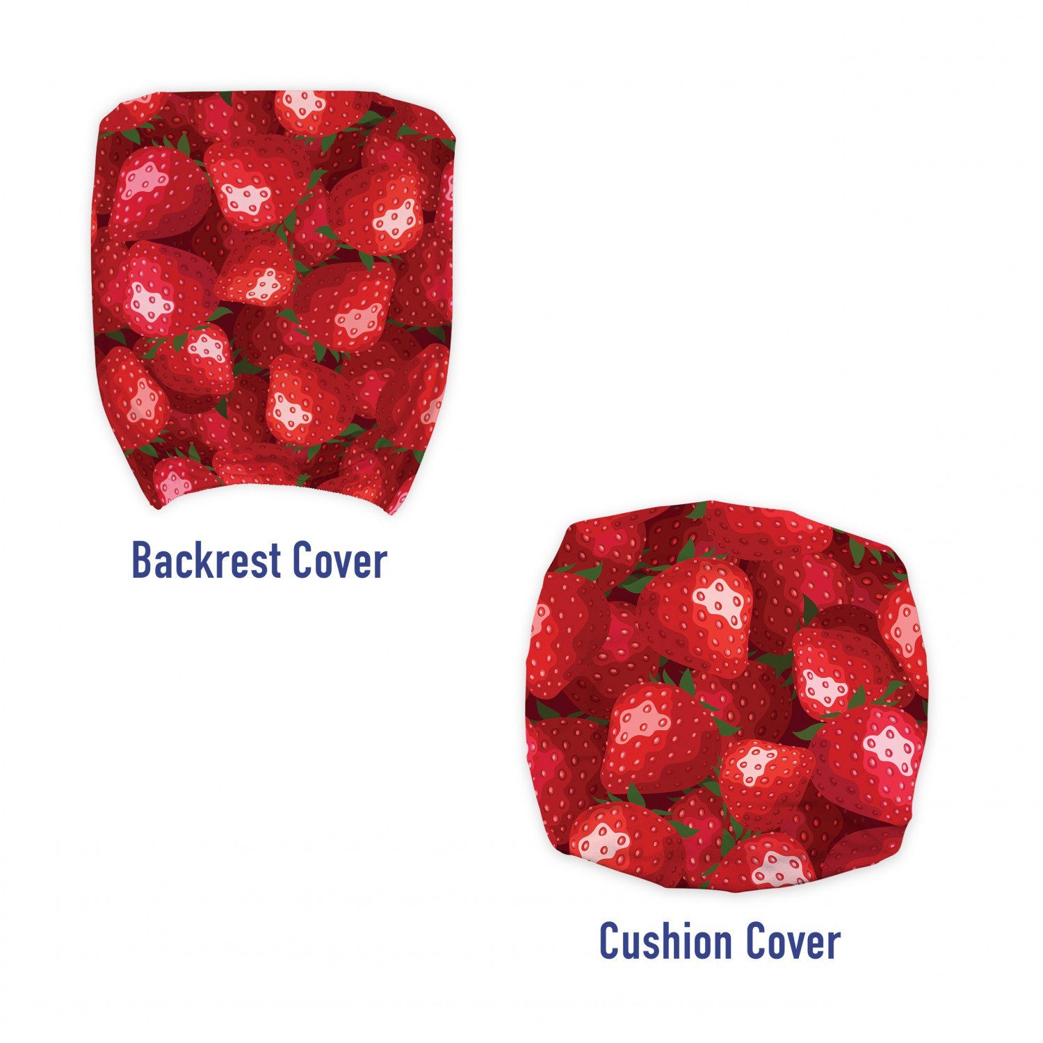 Reife Erdbeeren aus Abakuhaus, dekorative Stretchgewebe, Früchte Bürostuhlhusse Schutzhülle rot