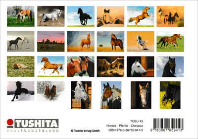 Postkarte nbuch "Pferde * Horses * Chevaux" mit 24 edlen Pferde-Motiven