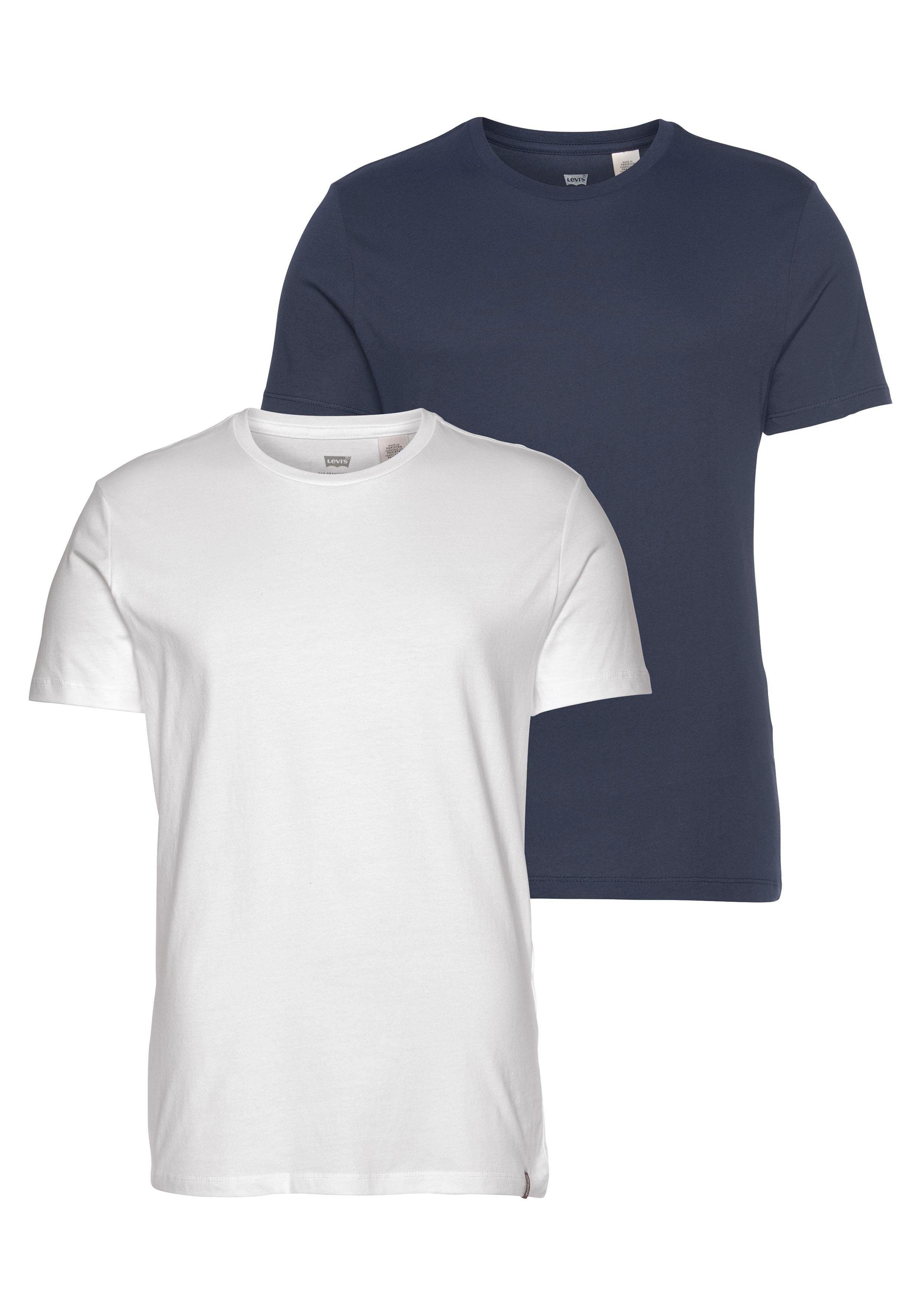 Levi's® T-Shirt (Set, 2-tlg) navy-weiß