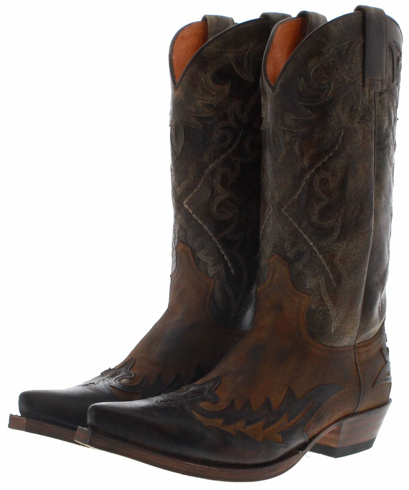 Sendra Boots 9669 CUERVO MICK Braun Cowboystiefel Herren Westernreitstiefel