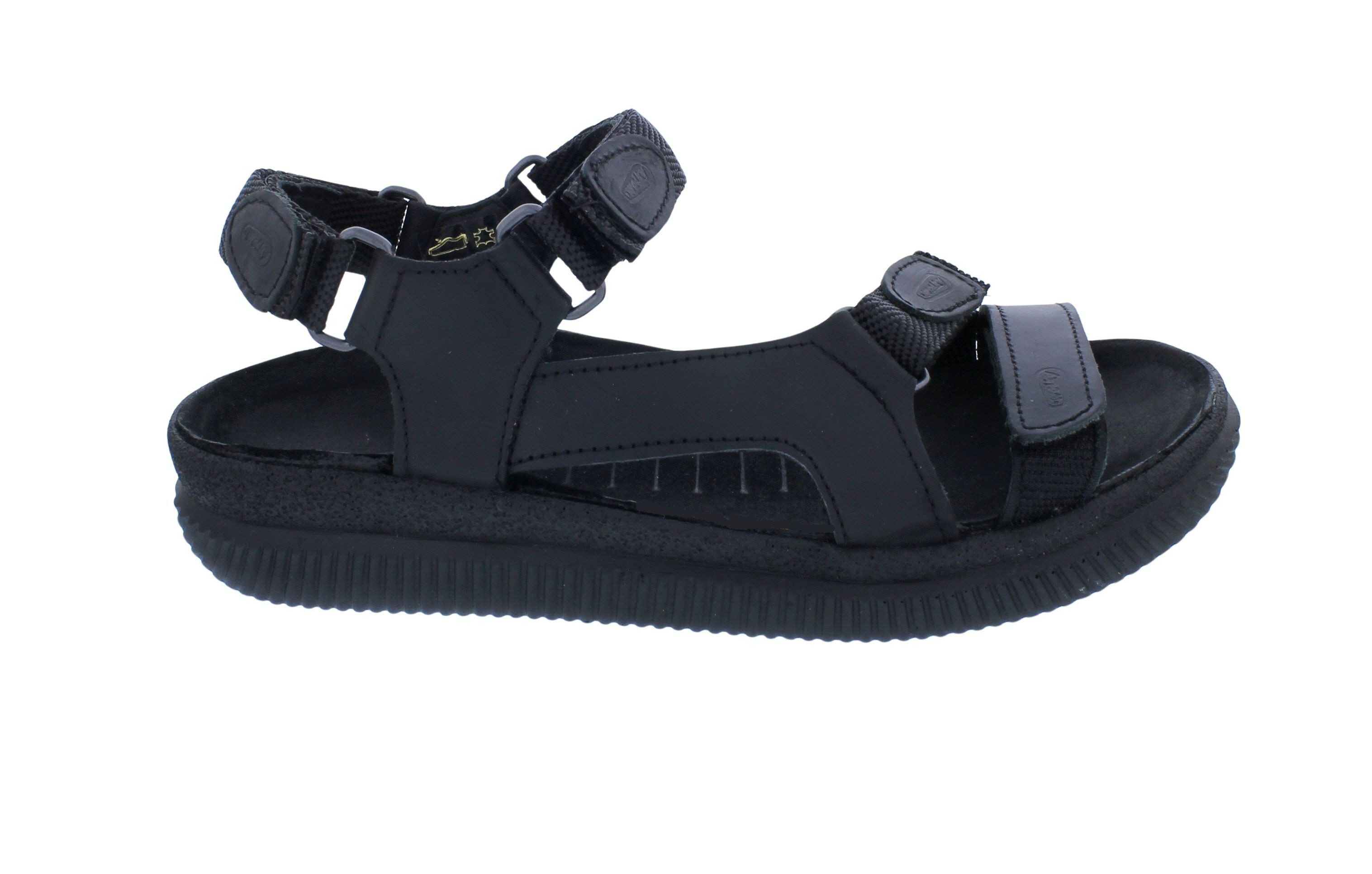 WOLKY Wolky Sandale Energy Lady 0071050-000, Fettnubukleder, Schwarz, Klettv Sandale