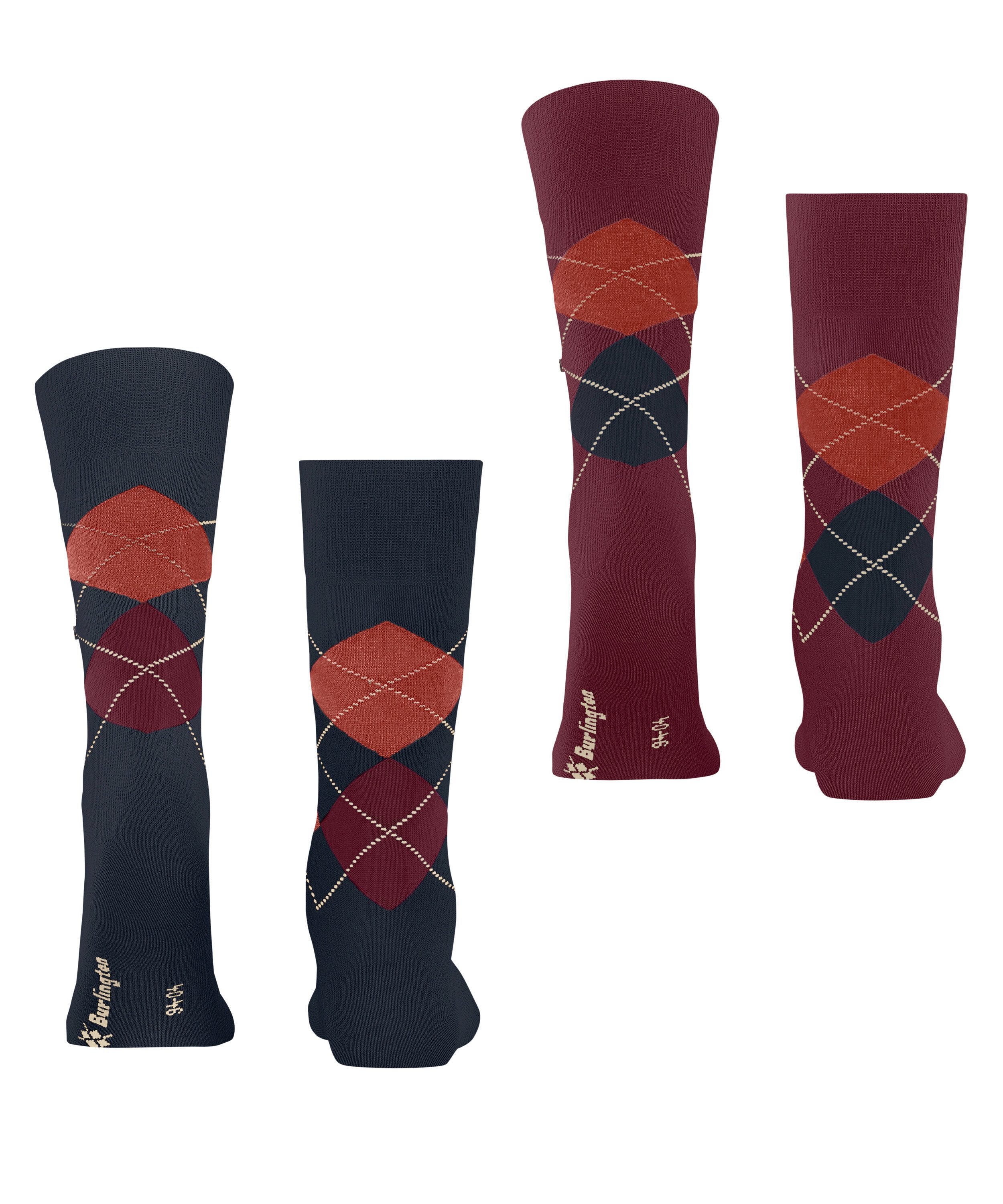 Burlington Socken Burlington Everyday Argyle Herren (2-Paar) – Bild 3 von 5