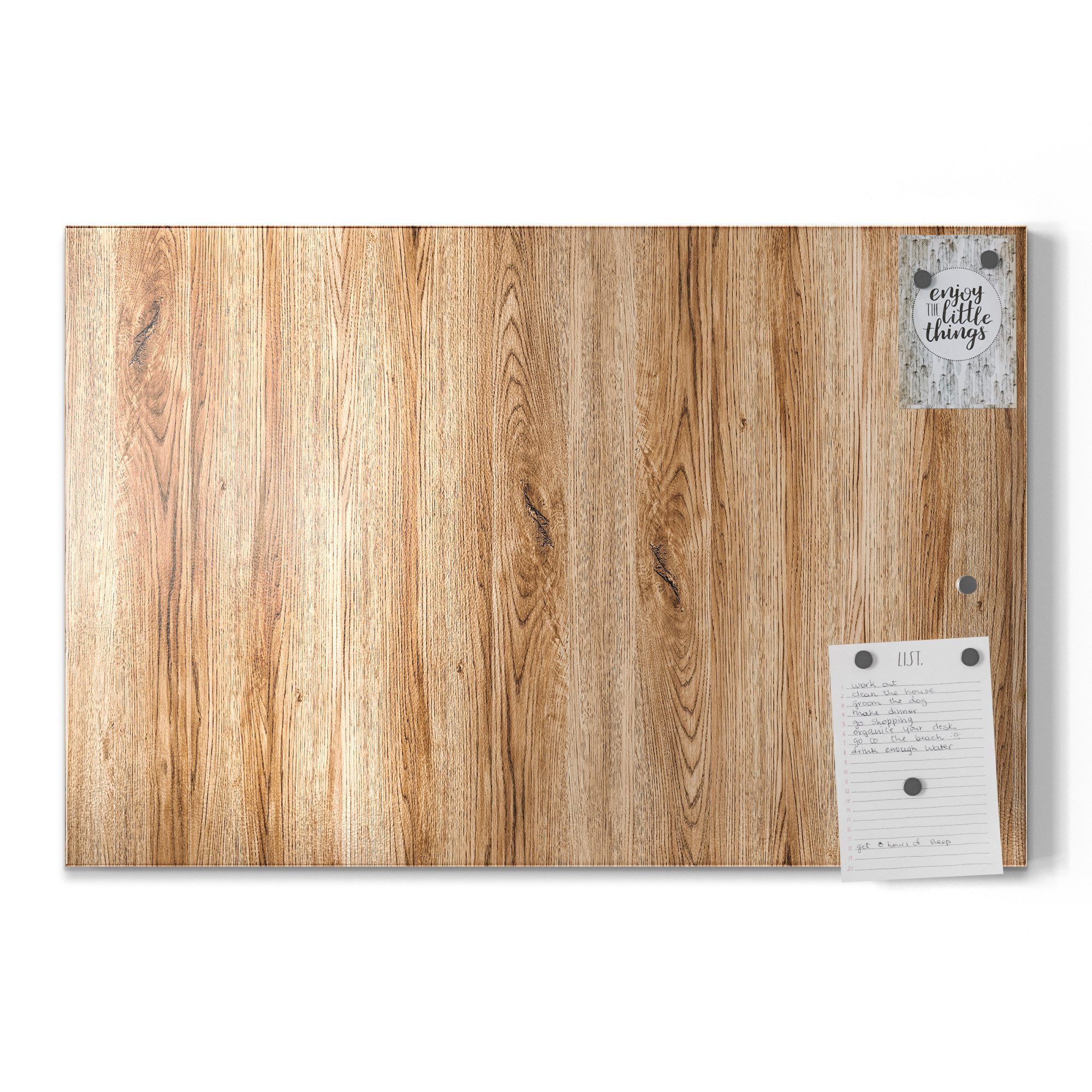 DEQORI Magnettafel 'Natürliche Holztexturen', Metall Whiteboard günstig online kaufen