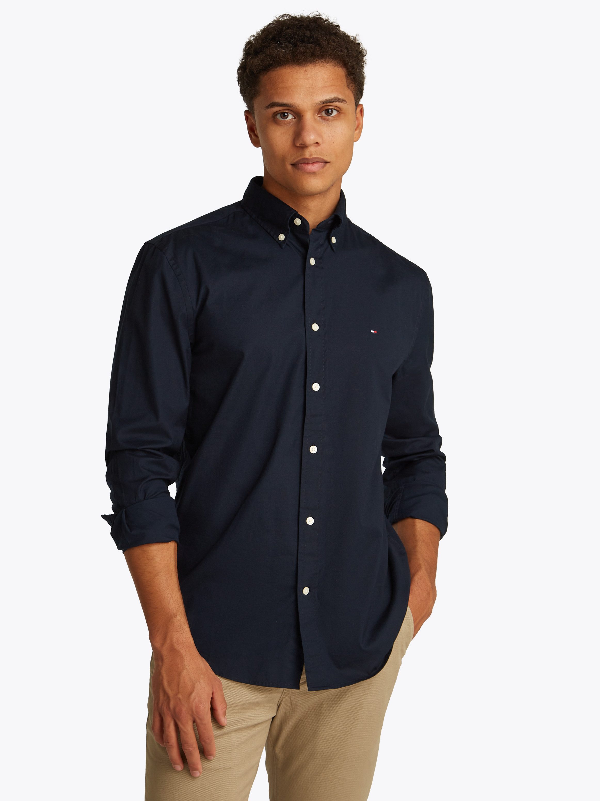 Tommy Hilfiger Langarmhemd CORE FLEX POPLIN SOLID Regular Fit SHIRT