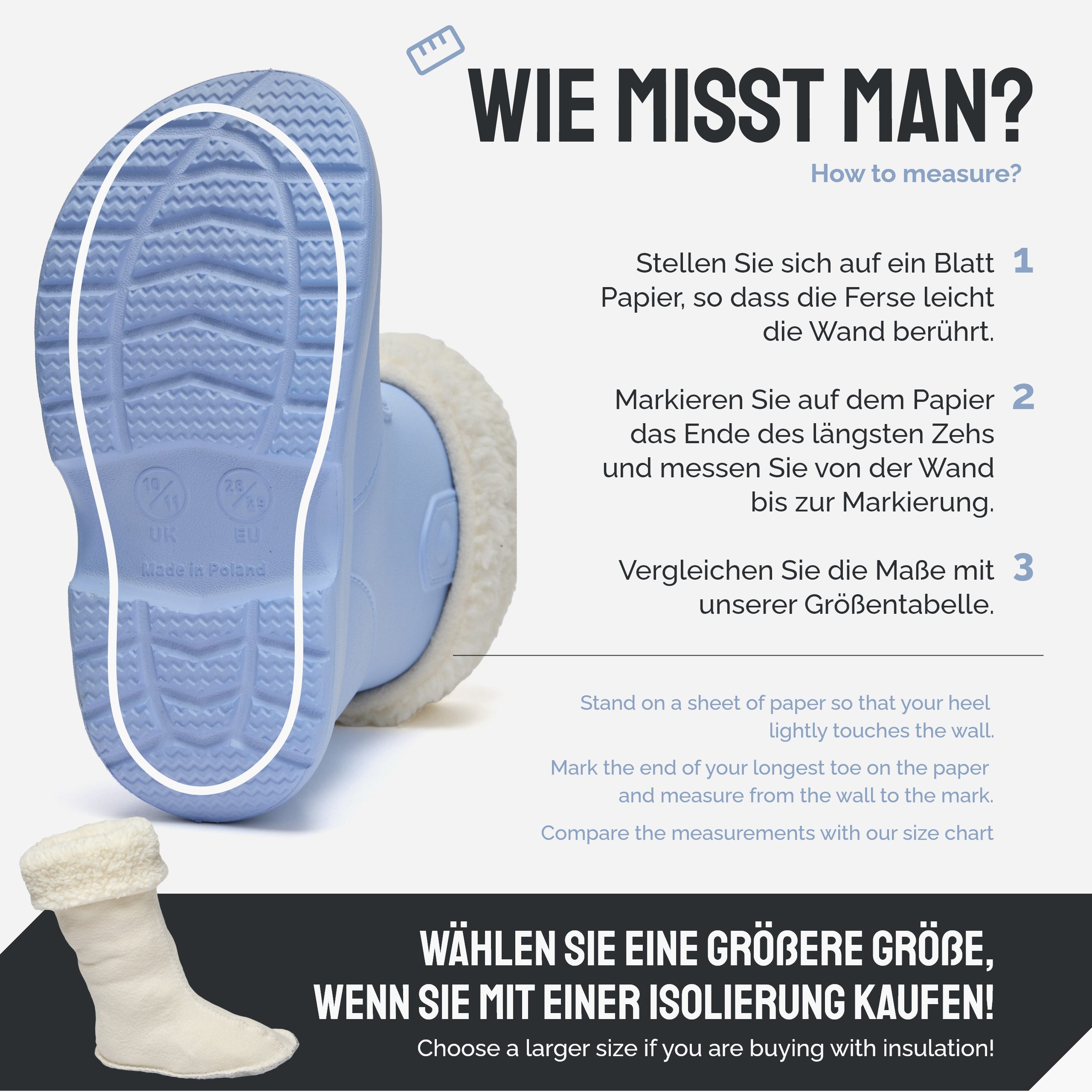 Ladeheid x Camminare Kinder aus leichtem EVA warm gefüttert mit Design LA-CA-19 Gummistiefel