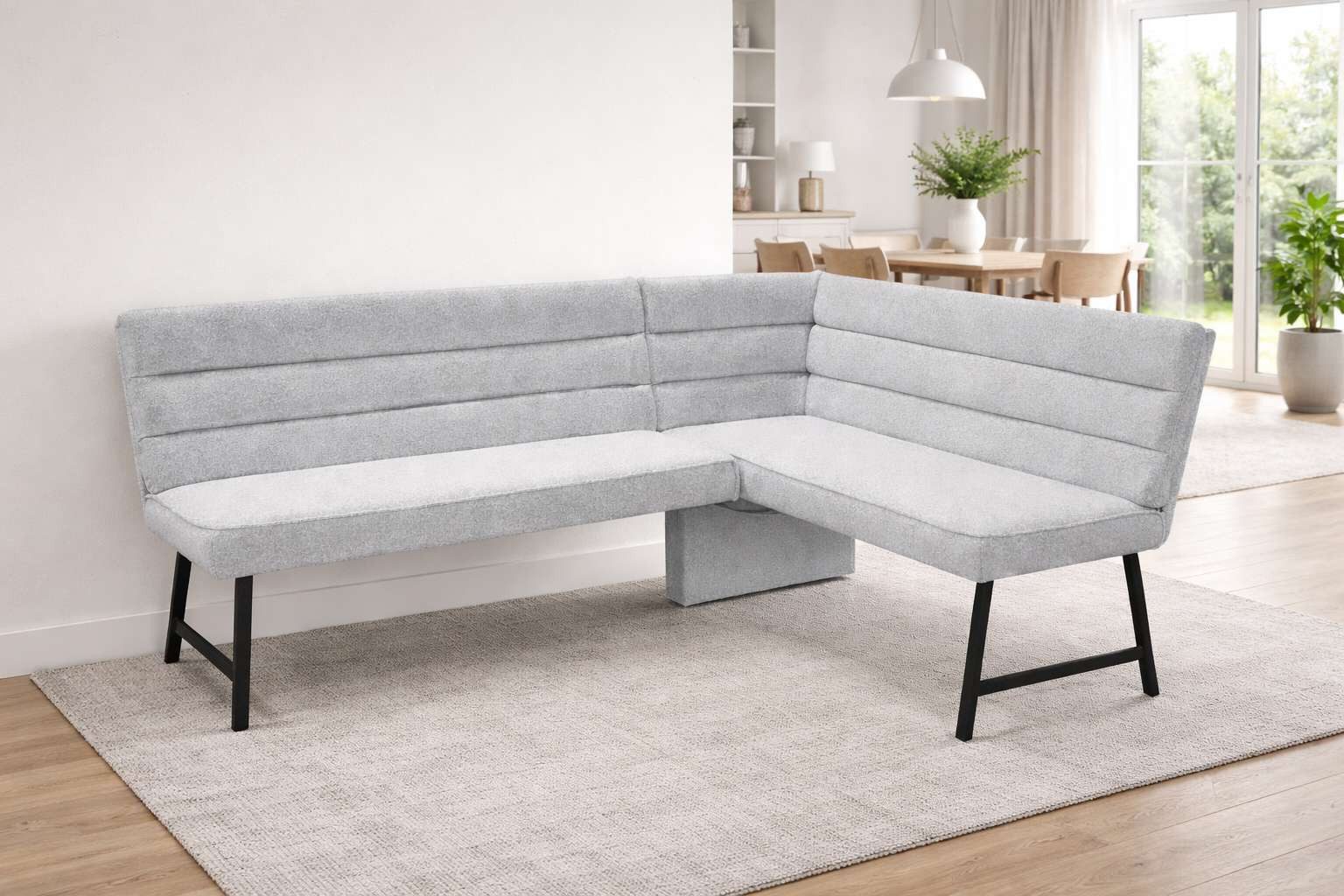 OTTO home Eckbank Oregon Küchenbank, Polsterbank, Esszimmerbank, 177x140 cm, Moderne Bank und Farben, Sitzplatzanzahl: 4/5, Frei in Raum stellbar