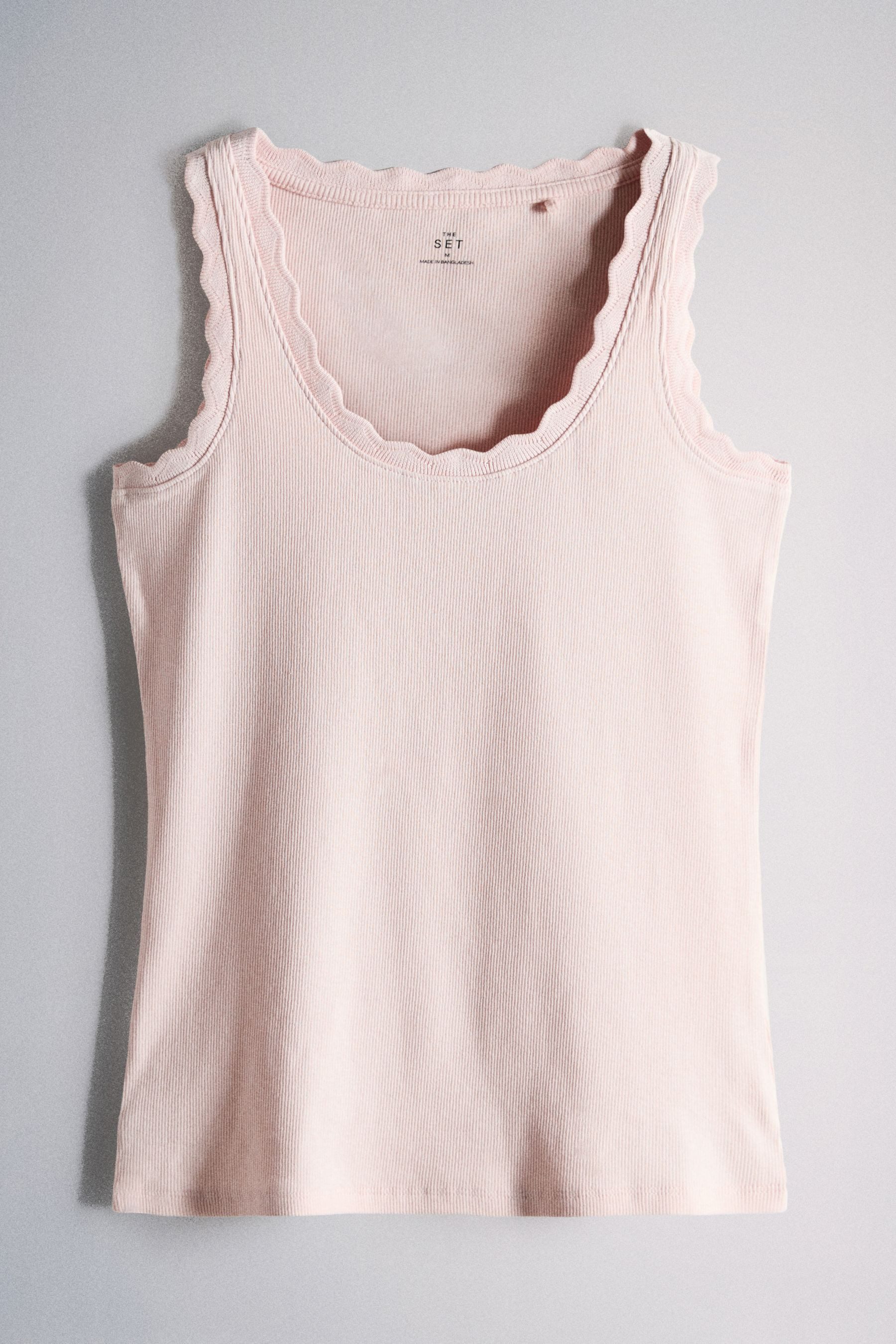 The Set T-Shirt The Set Trägertops mit Bogenkante, 3er-Pack (3-tlg)