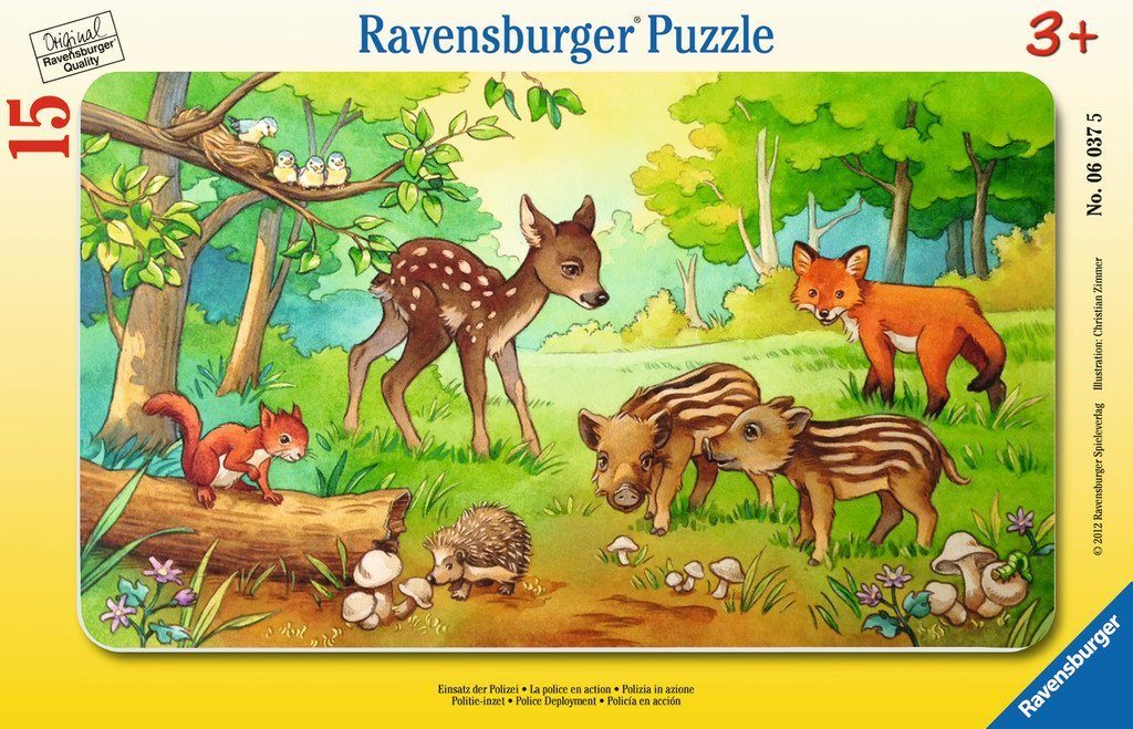 Ravensburger Puzzle 15 Teile Ravensburger Kinder Rahmen Puzzle Tierkinder d günstig online kaufen