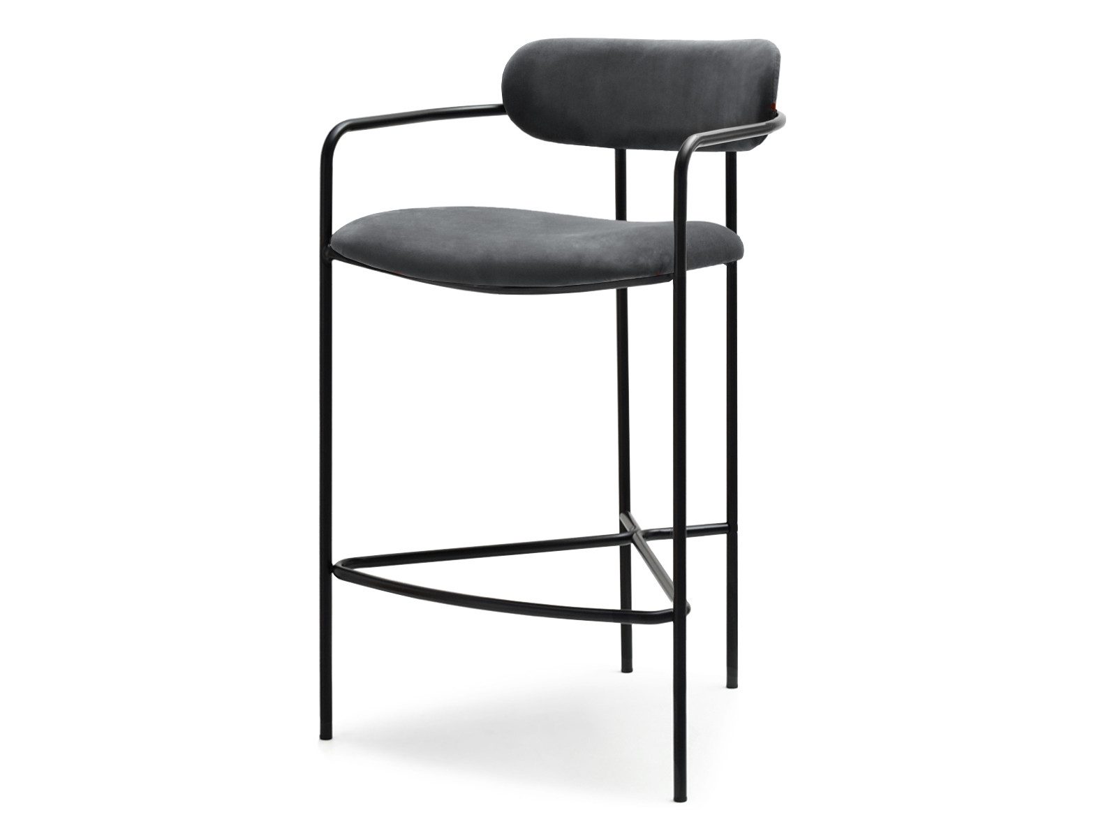 Compleo Barhocker Minimalistischer Barhocker aus Samt günstig online kaufen