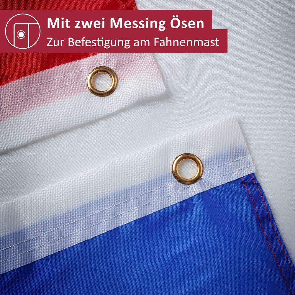 PHENO FLAGS Flagge Schleswig Holstein Flagge 90 x 150 cm Fahne Bundesländer Wappen (Hissflagge für Fahnenmast), Inkl. 2 Messing Ösen
