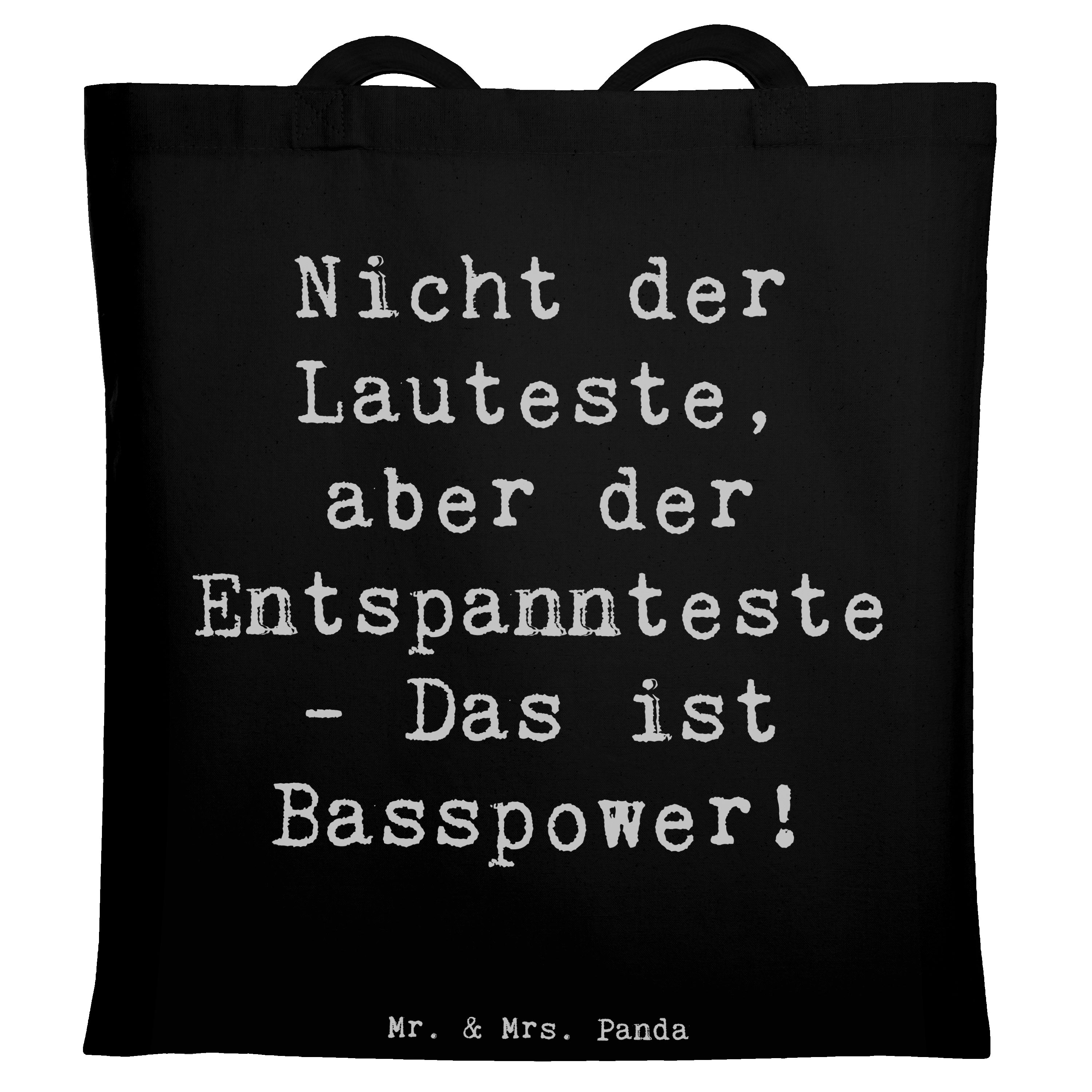 Tragetasche Bassgitarre Entspannt - Schwarz - Geschenk, Musik, Basspower, Tasche