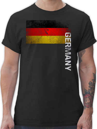 Shirtracer T-Shirt Deutschland Flagge Adler Vintage Germany - Fussball EM 2024 - Herren Premium T-Shirt tshirt herren deutschland - deutschland-trikot - germany t shirt