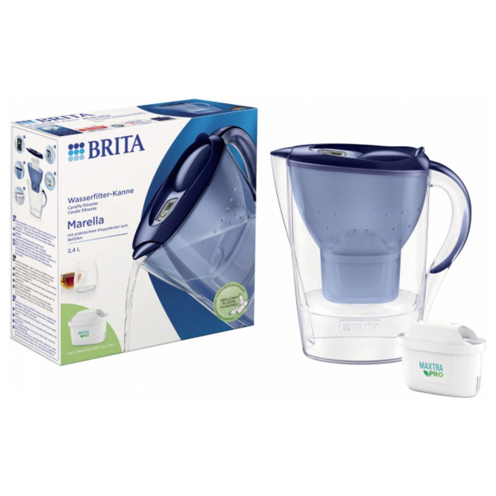 BRITA Wasserfilter Brita Marella 125233 Wassersparfilter-Set 2.4 l Blau