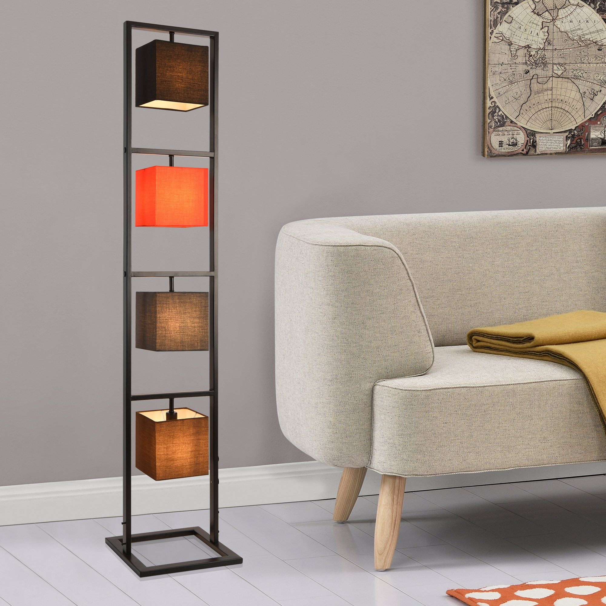 lux.pro Stehlampe, ohne Leuchtmittel, Stylische Stehleuchte günstig online kaufen