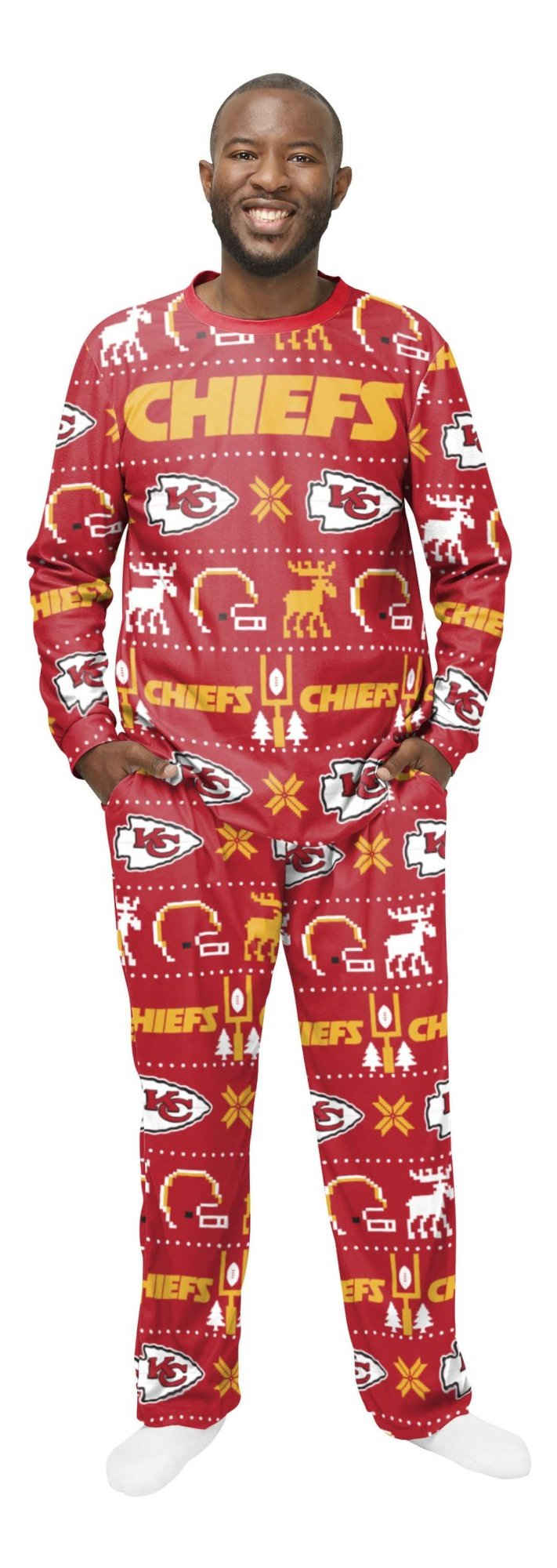Forever Collectibles Pyjama »NFL Kansas City Chiefs Crewneck Ugly Pajama«