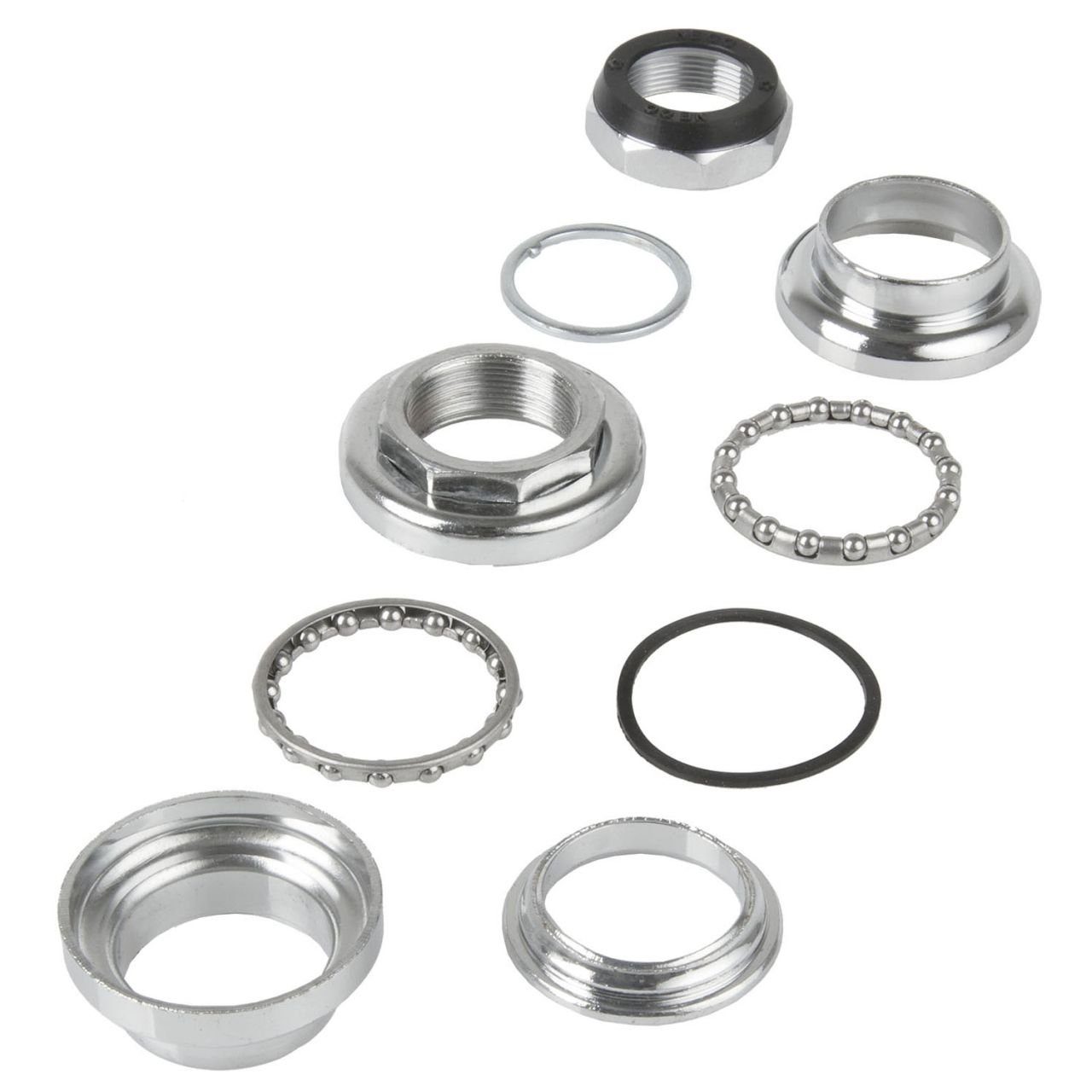 Neco Велосипедне кермо Steuersatz 1 Stahl 2 fach gedichtet 9 teilig 22 4 30 0 27 0 mm chrom