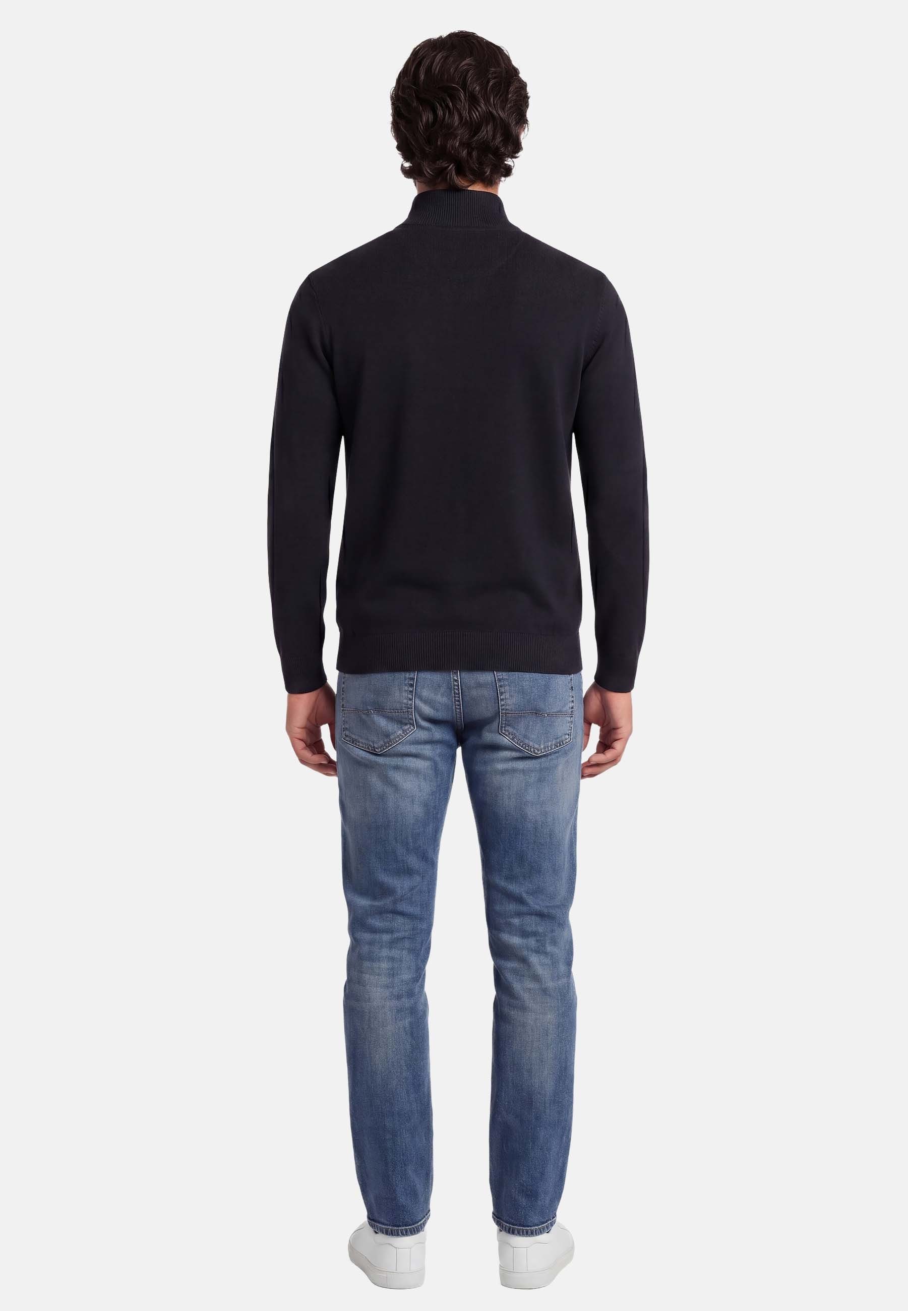 U.S. Polo Assn. Stehkragenpullover USKnooxx – Herren Half-Zip Strickpullover Baumwoll-Viskose-Mix, weiche Qualität und sportiver Look – Bild 4 von 5