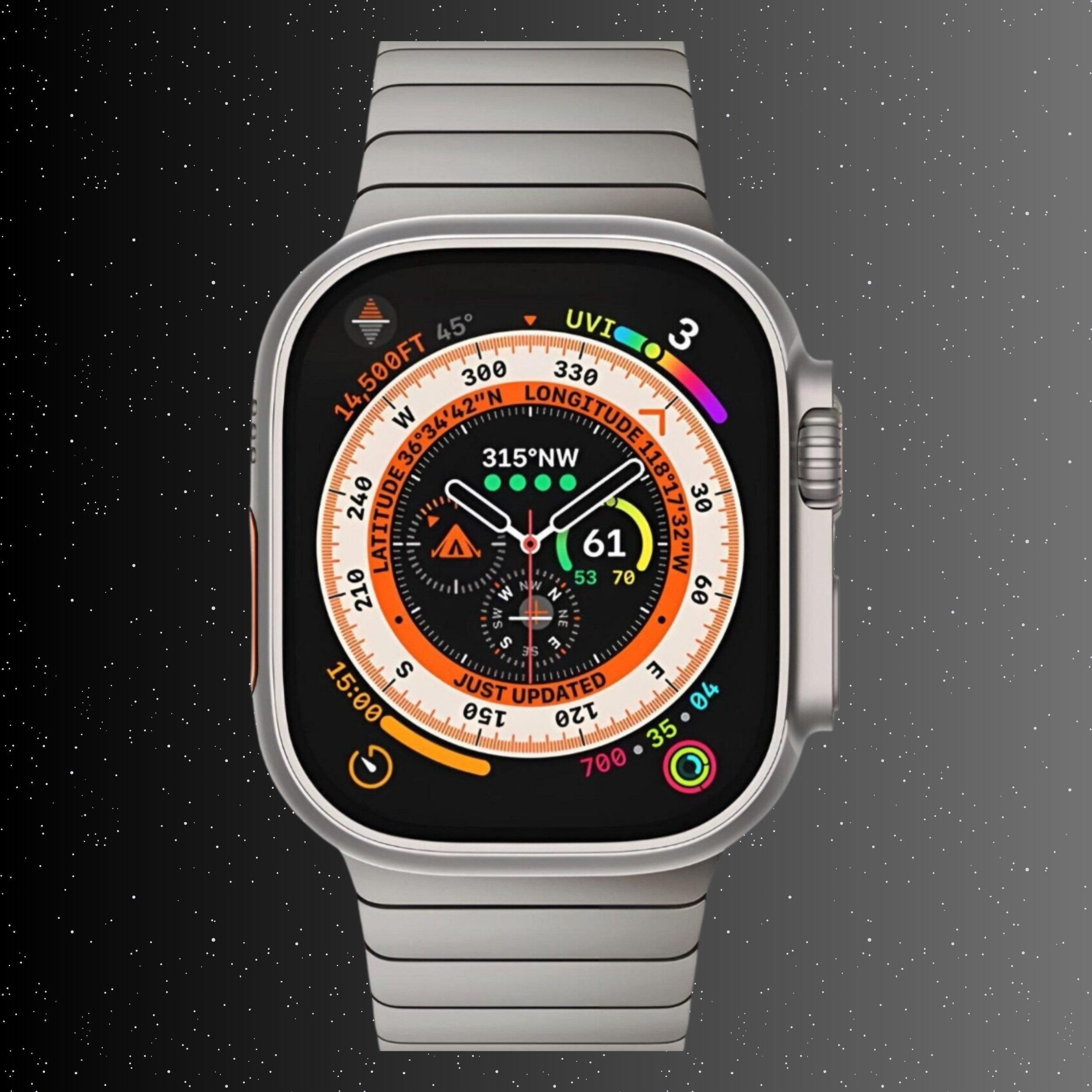 S&T Design Smartwatch-Armband Apple Watch Armband Ultra 2 49mm 45mm 44mm 42mm, Ersatz Solides Edelstahl Gliederarmband für iWatch Armband