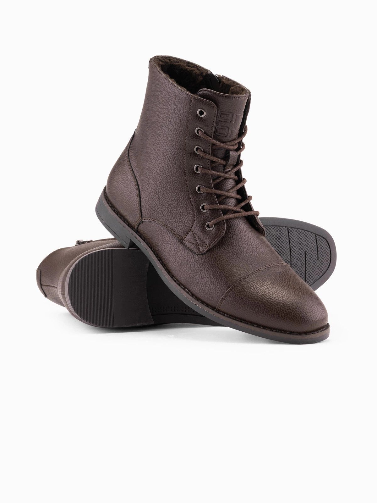 OMBRE Herren Schnürstiefel aus Ökoleder Schnürstiefel – Bild 2 von 5