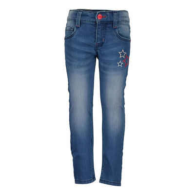 Blue Seven 5-Pocket-Hose Kinder Mädchen Jog-Jeans - Freizeithose Jeanshose mit Sterne-Stickerei