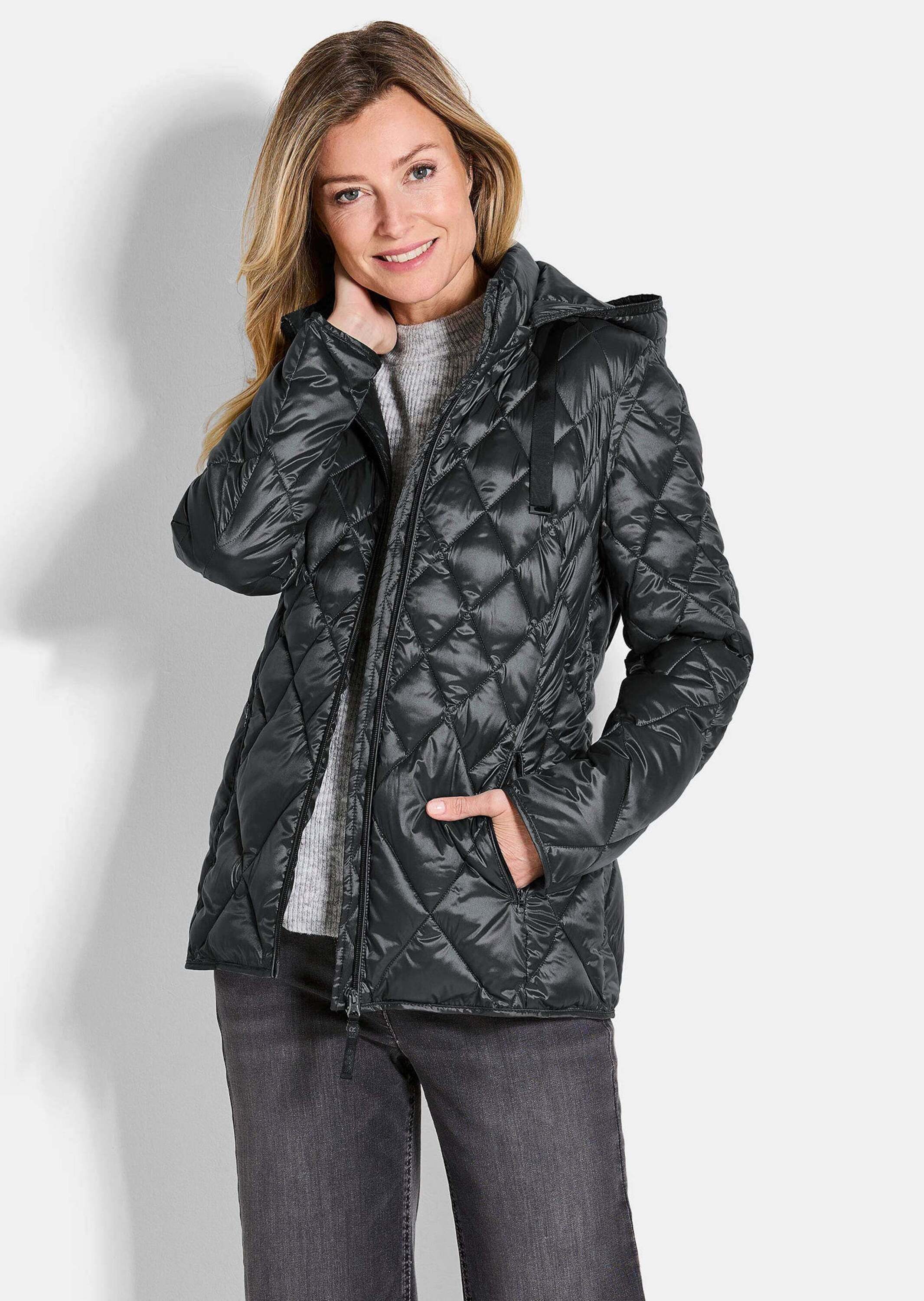 Outdoorjacke Winterjacke mit Metallic-Glanz