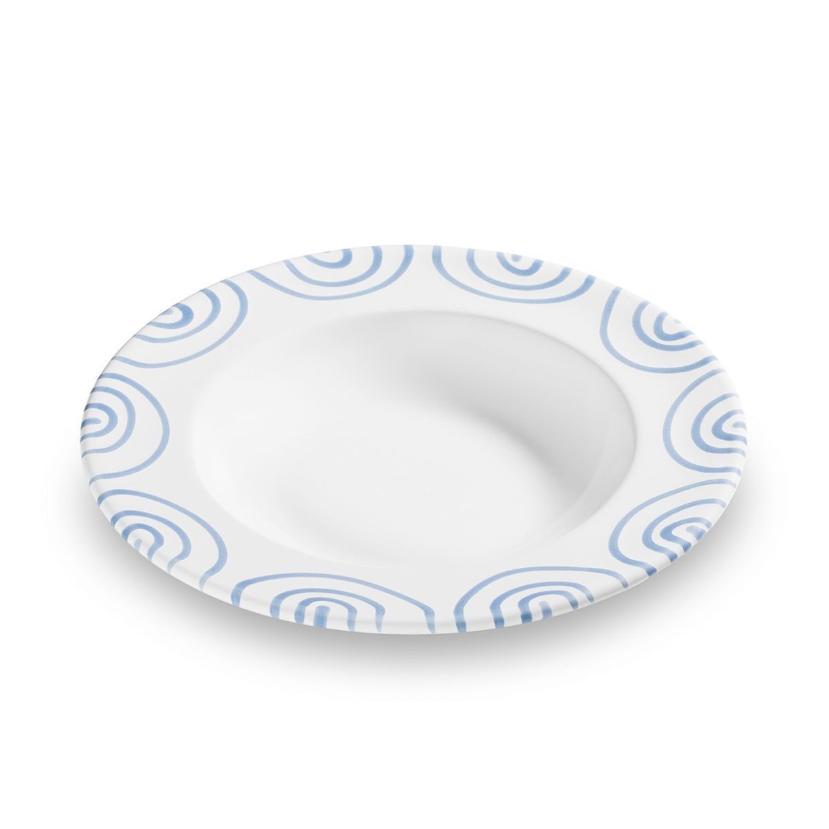Gmundner Keramik Ersatzscherkopf Gmundner Keramik Blaugeflammt, Suppenteller Gourmet (24cm)
