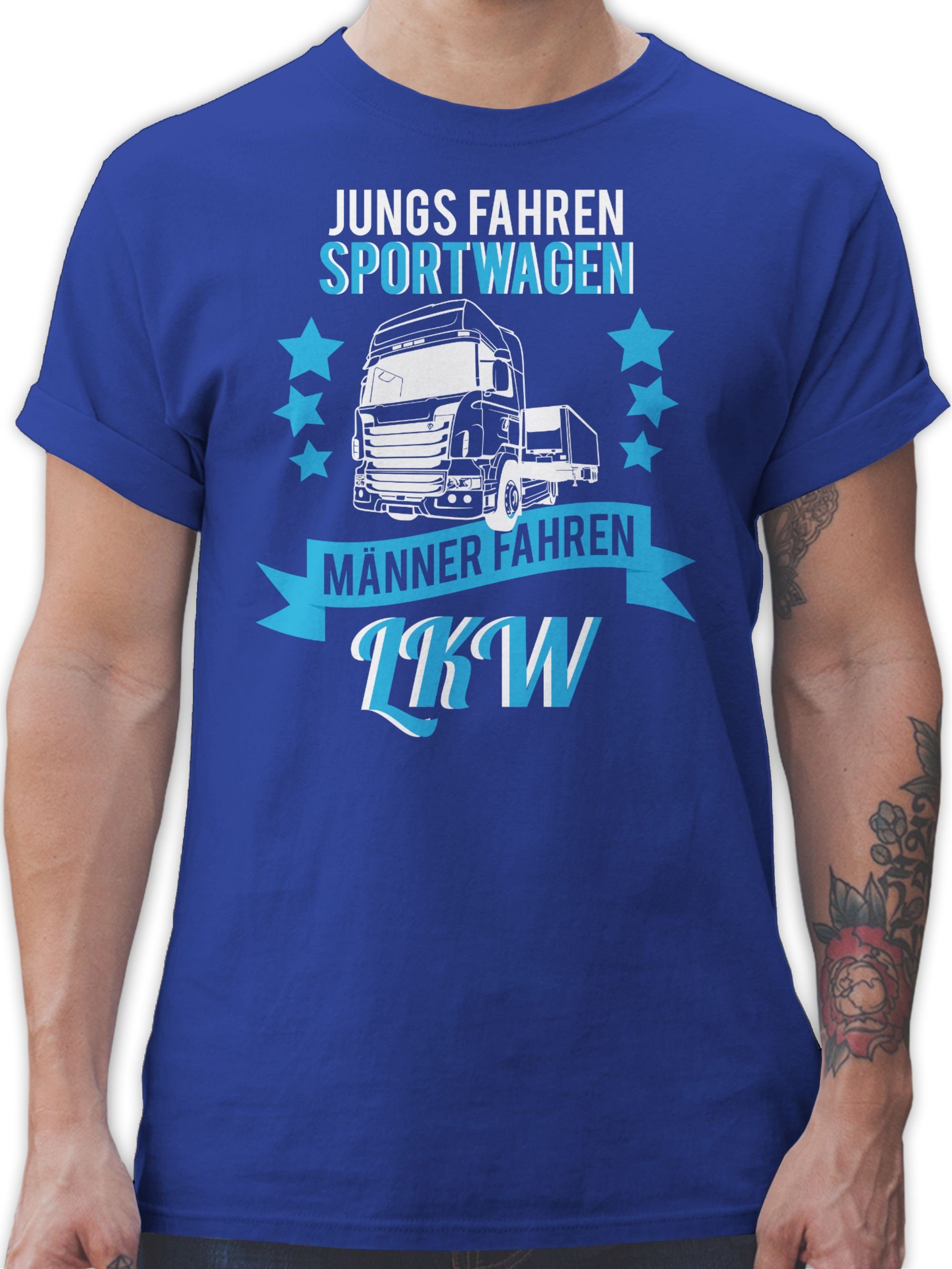 Shirtracer T-Shirt Jungs fahren Sportwagen echte Männer LKW LKW Fahrer Geschenke 03 Royalblau