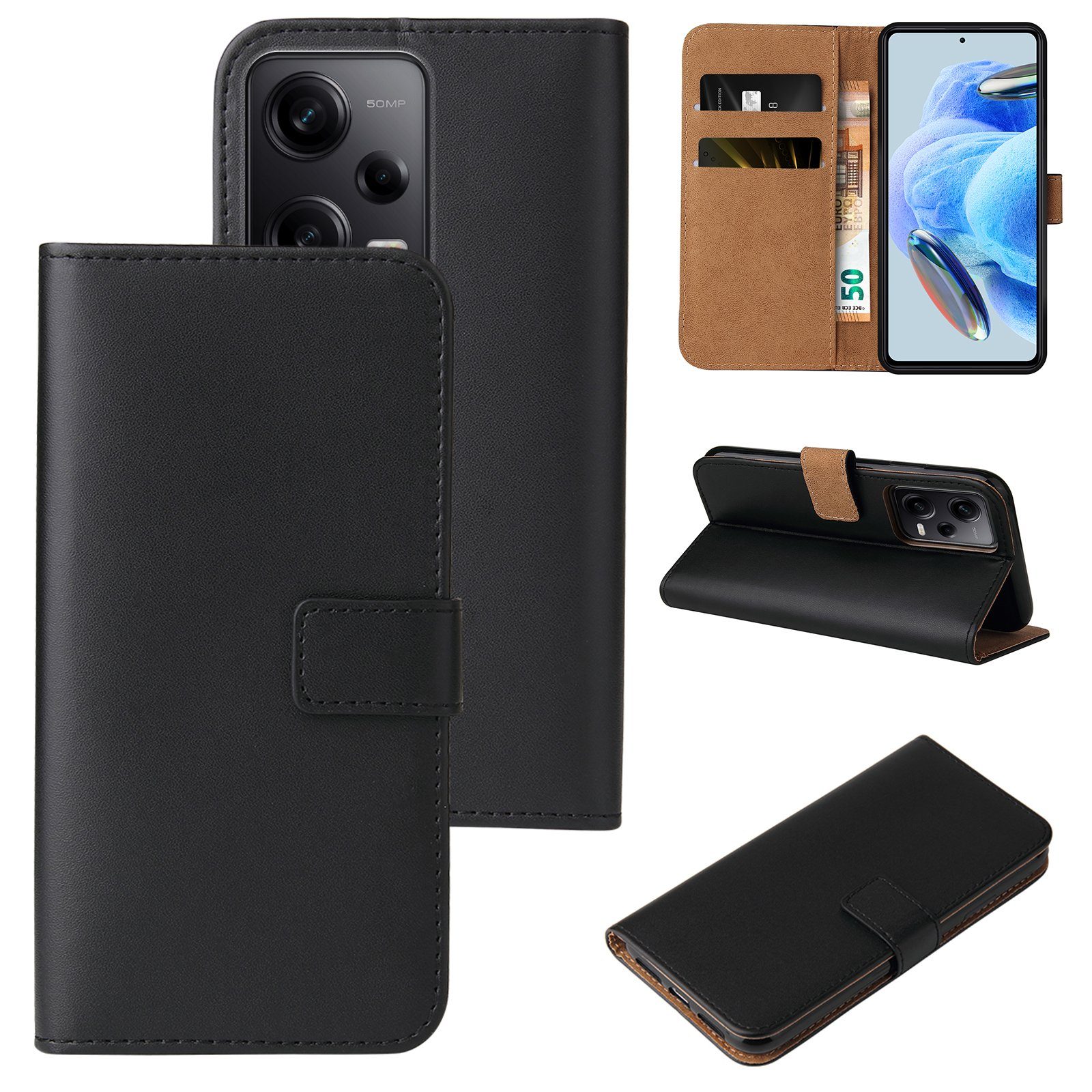 Tec-Expert Handyhülle Klapp Hülle für Xiaomi Redmi Note 12 Pro 5G 6.67 Zoll, 6.67, Flip Case für Xiaomi Redmi Note 12 Pro 5G