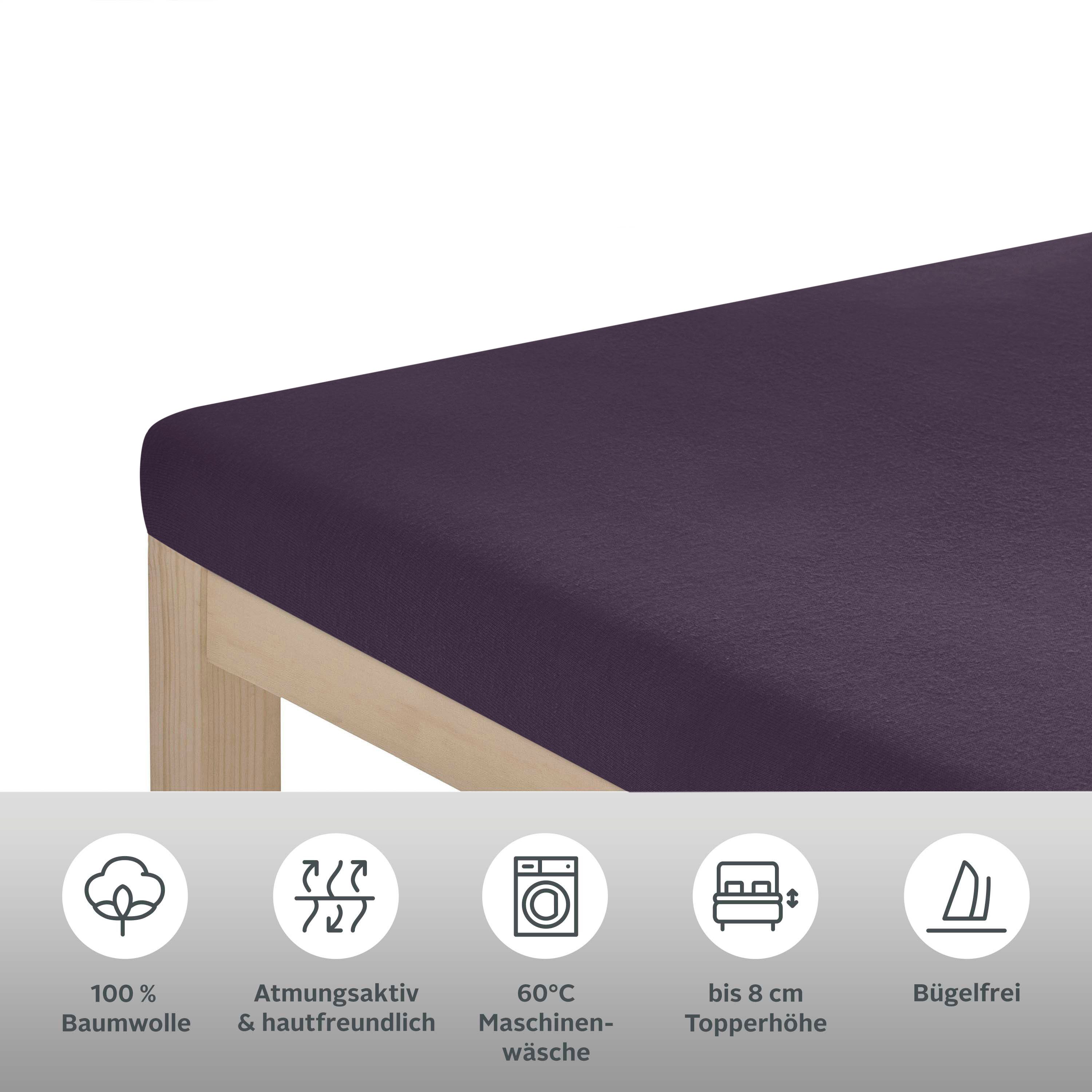 OTTO home Spannbettlaken Topper Basic, in Gr. 90x200, 140x200 oder 180x200 günstig online kaufen